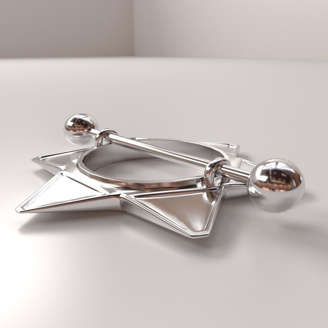 Sheriff Badge 3D model_2