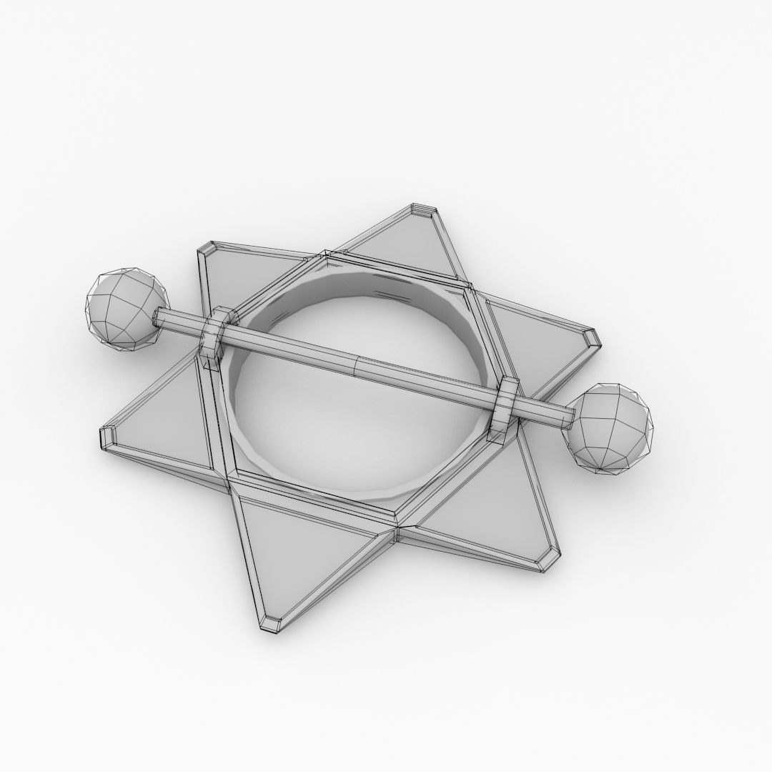 Sheriff Badge 3D model_4