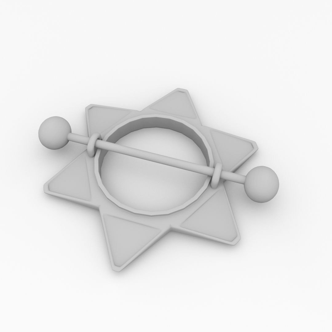 Sheriff Badge 3D model_3