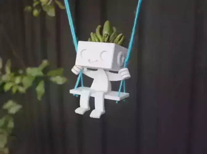 Robbie the Robot Planter - Swing 3D print model
