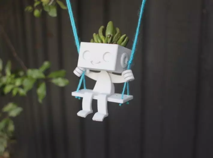 Robbie the Robot Planter - Swing 3D print model