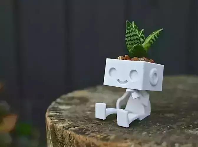 Robbie the Robot Planter 3D print model