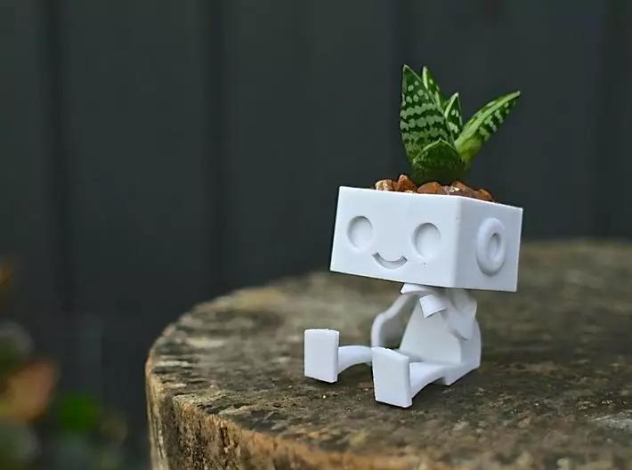 Robbie the Robot Planter 3D print model_0