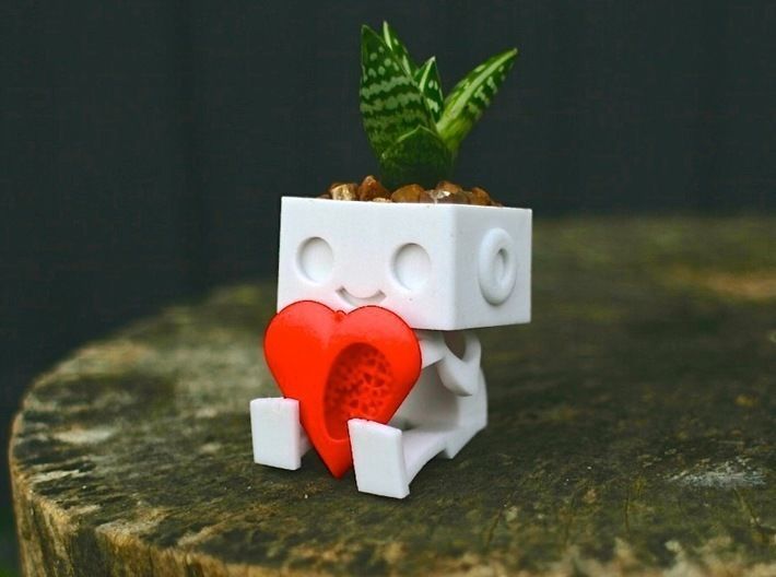 Robbie the Robot Planter 3D print model_2