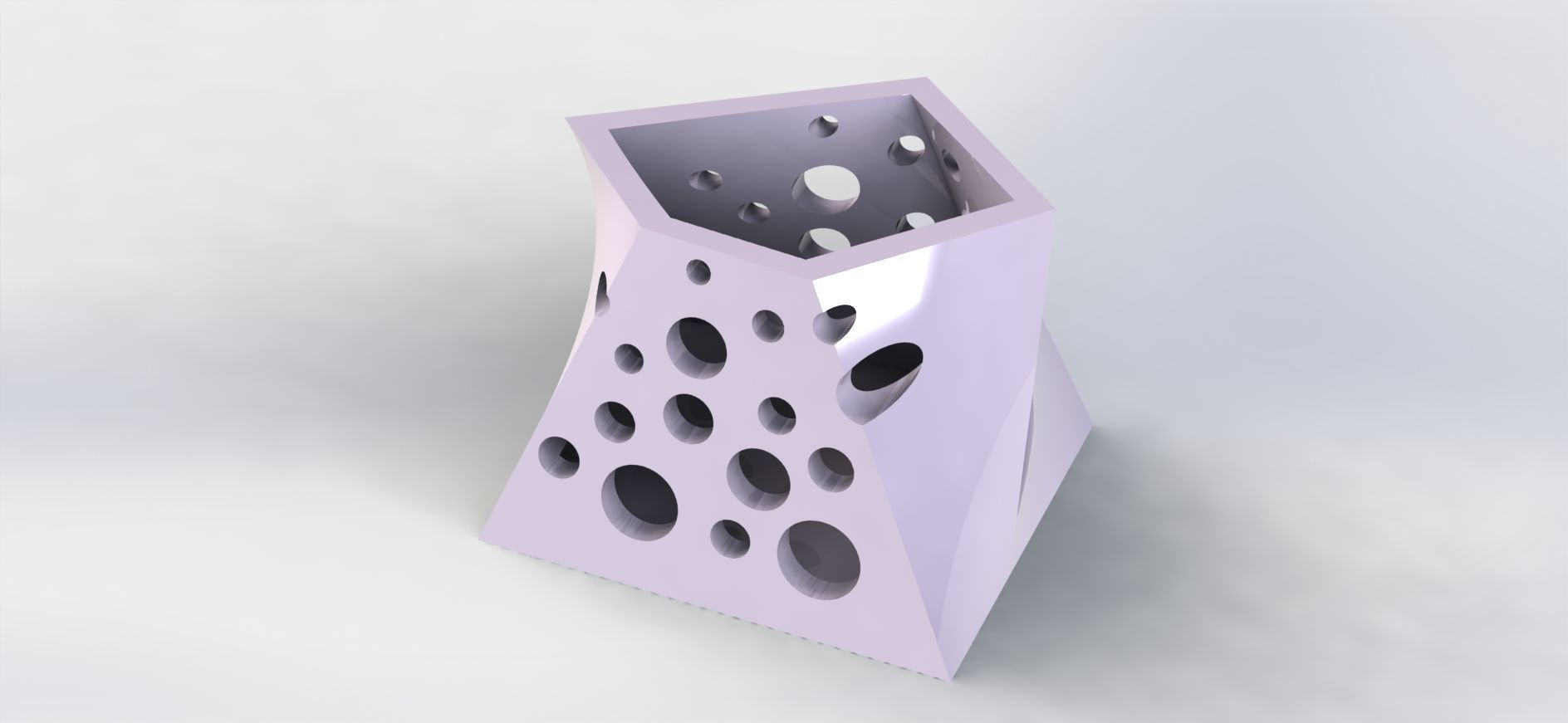 Angular Pen Holder  3D print model_2