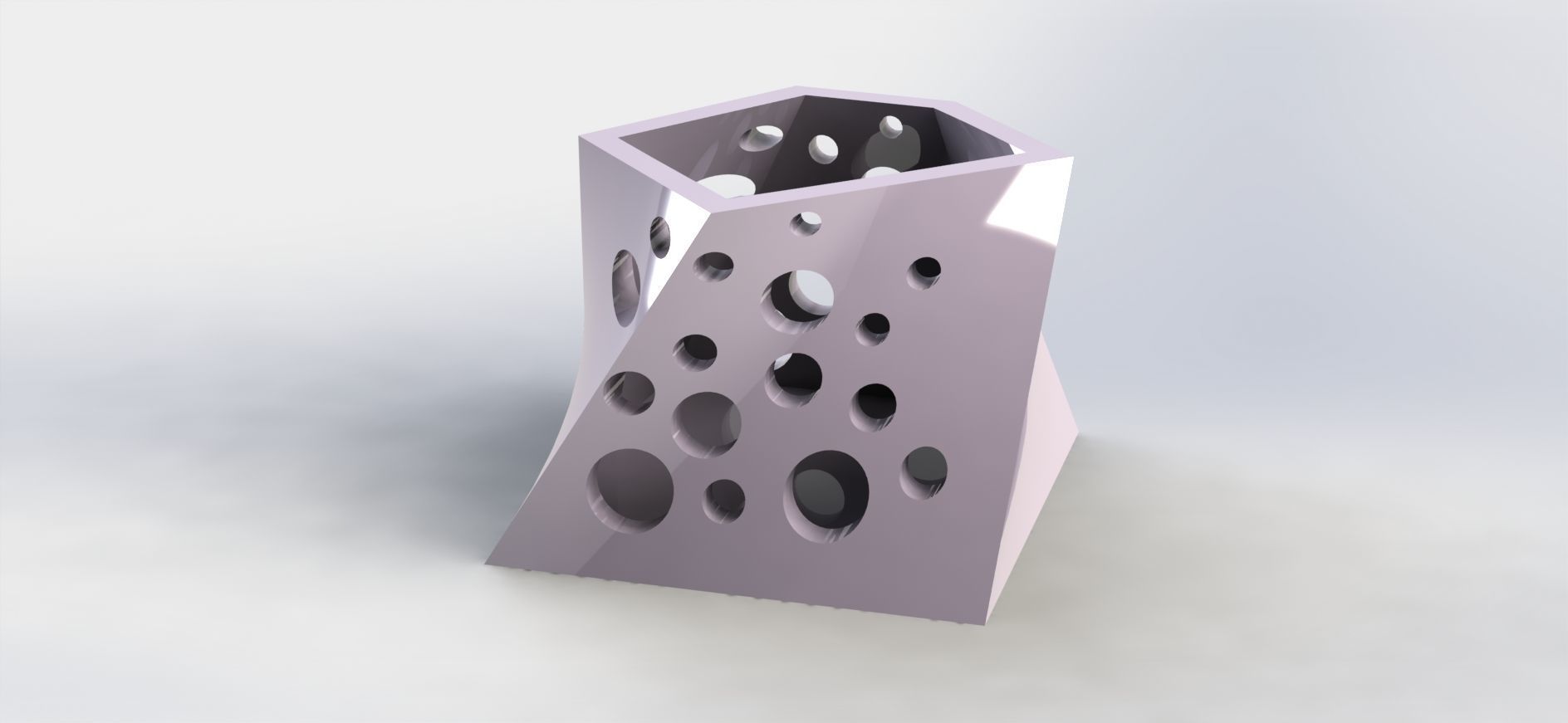 Angular Pen Holder  3D print model_4