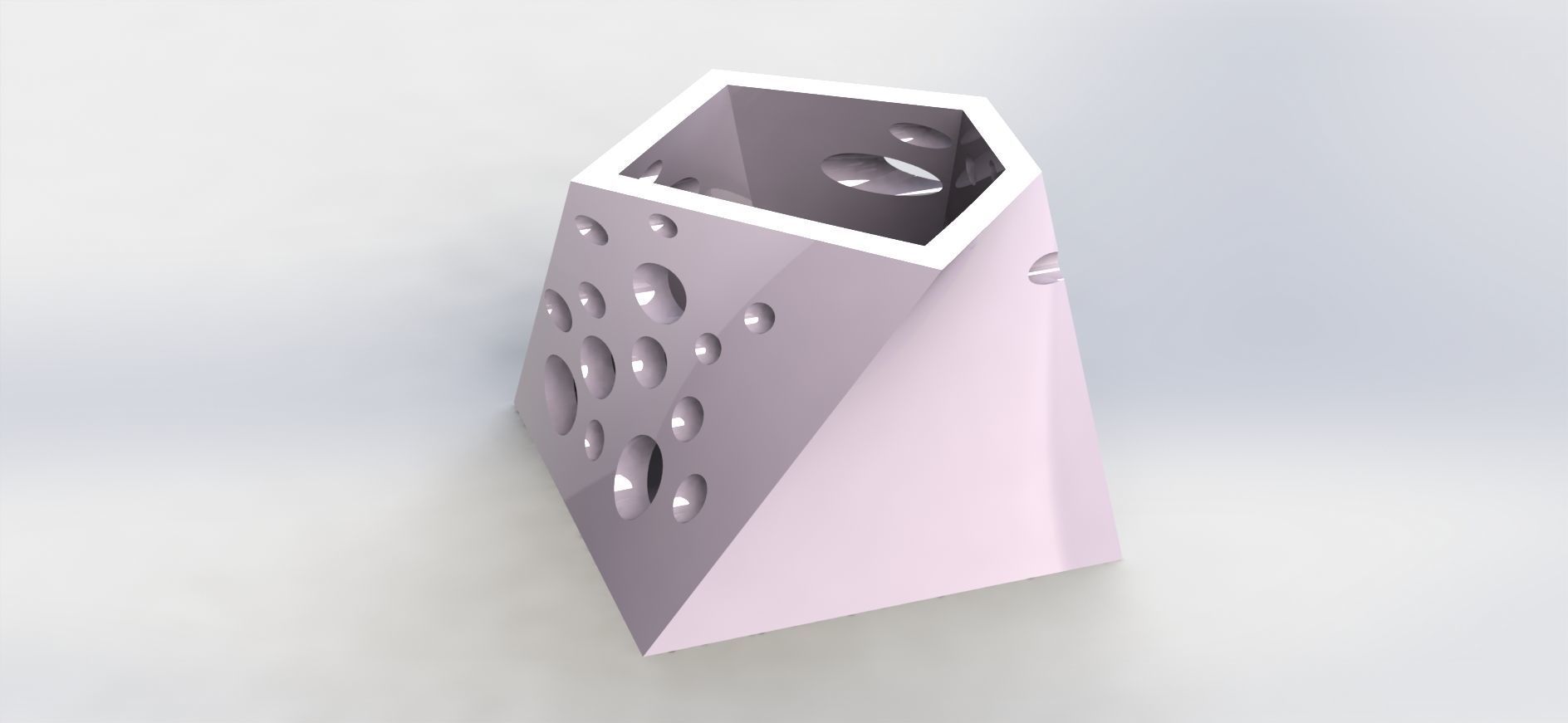 Angular Pen Holder  3D print model_1