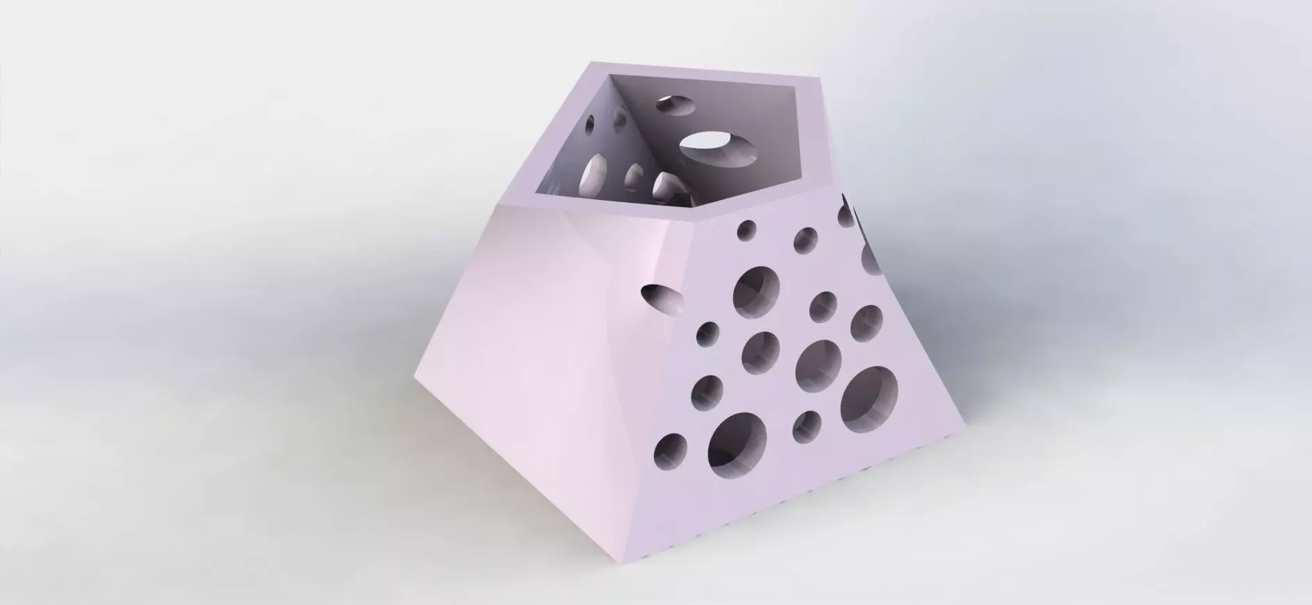 Angular Pen Holder  3D print model_0