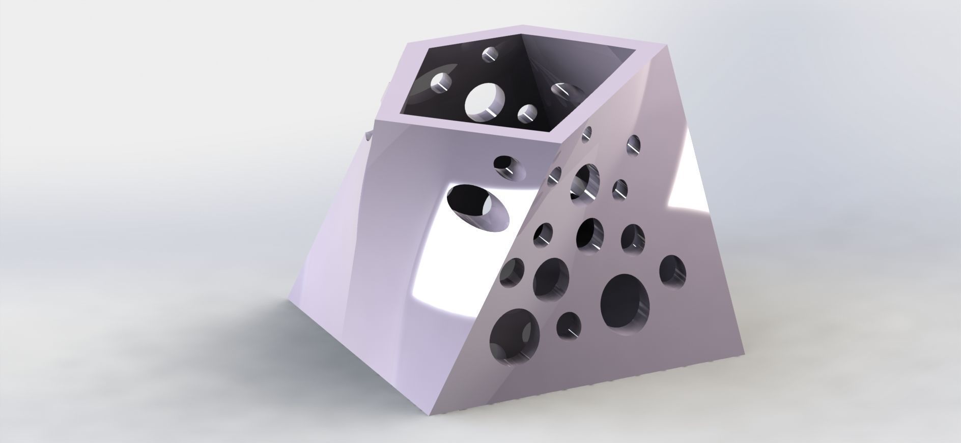 Angular Pen Holder  3D print model_6