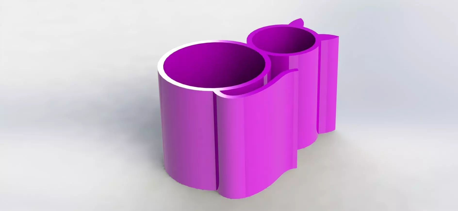 Cat Pen Holder Simple  3D print model_0