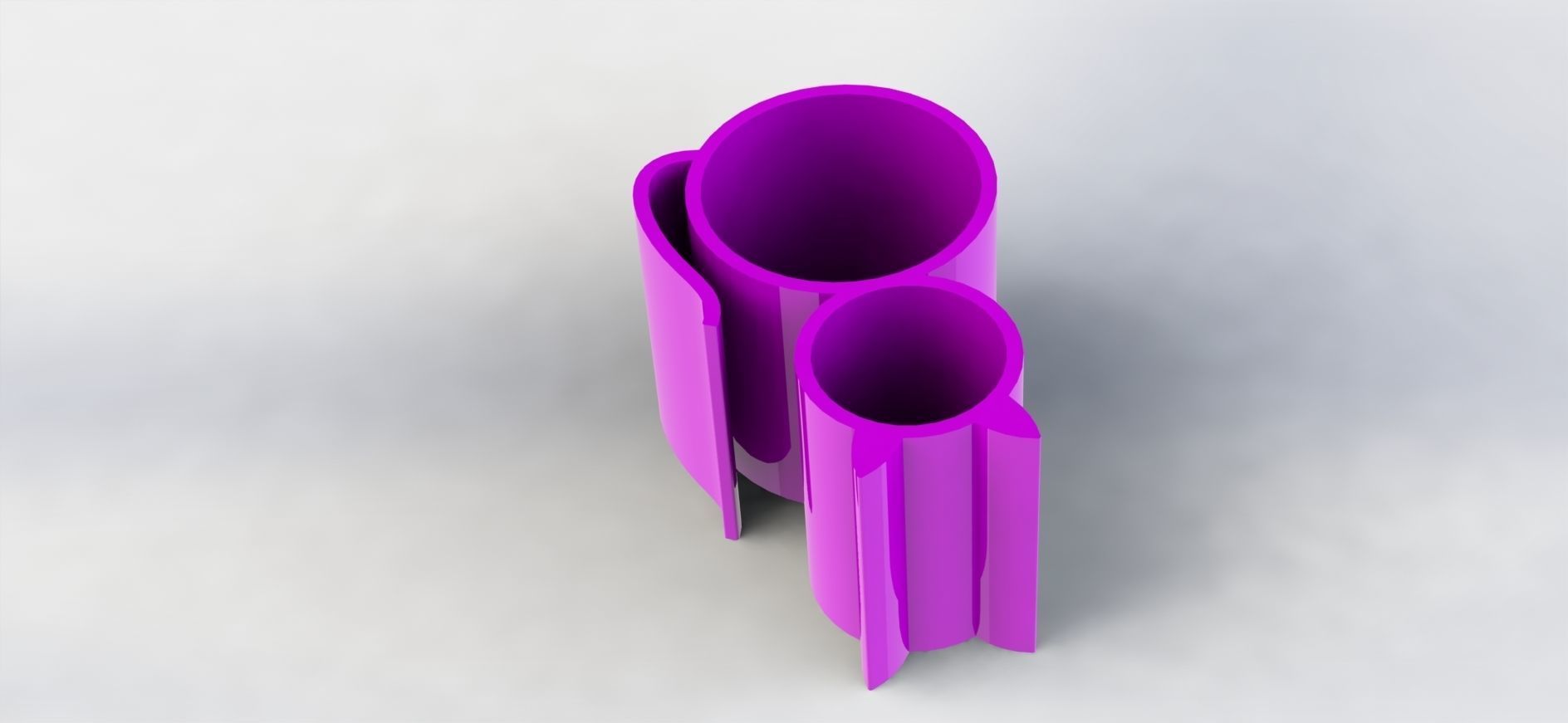 Cat Pen Holder Simple  3D print model_4