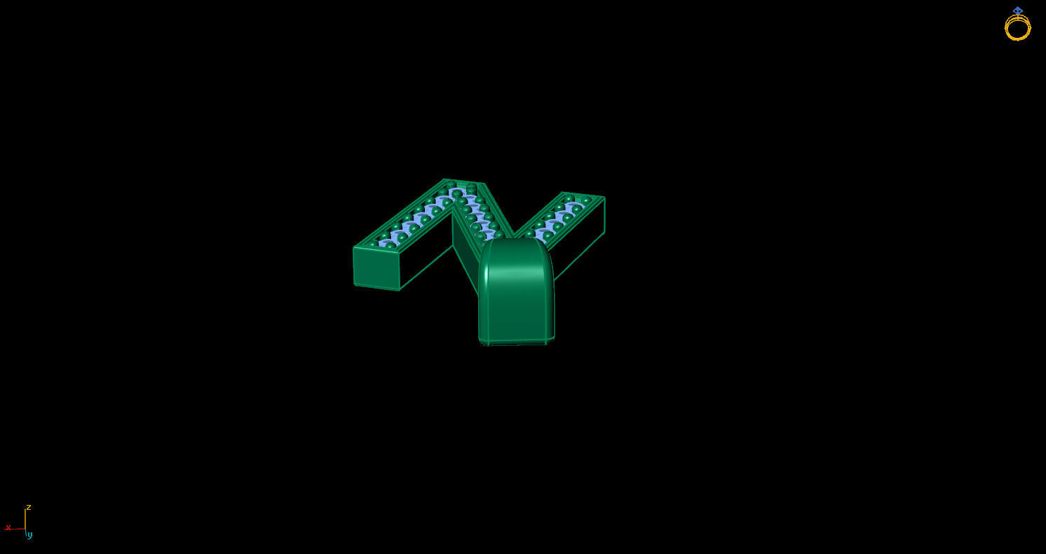 Pendant N letter with lights 3D print model_7