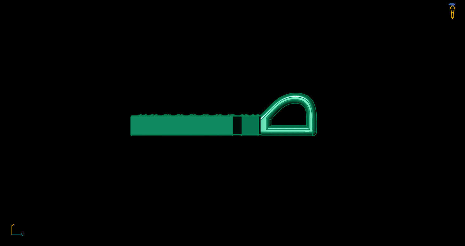 Pendant N letter with lights 3D print model_8