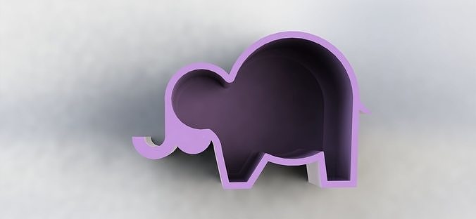 Elephant Pen Holder Simple  3D print model