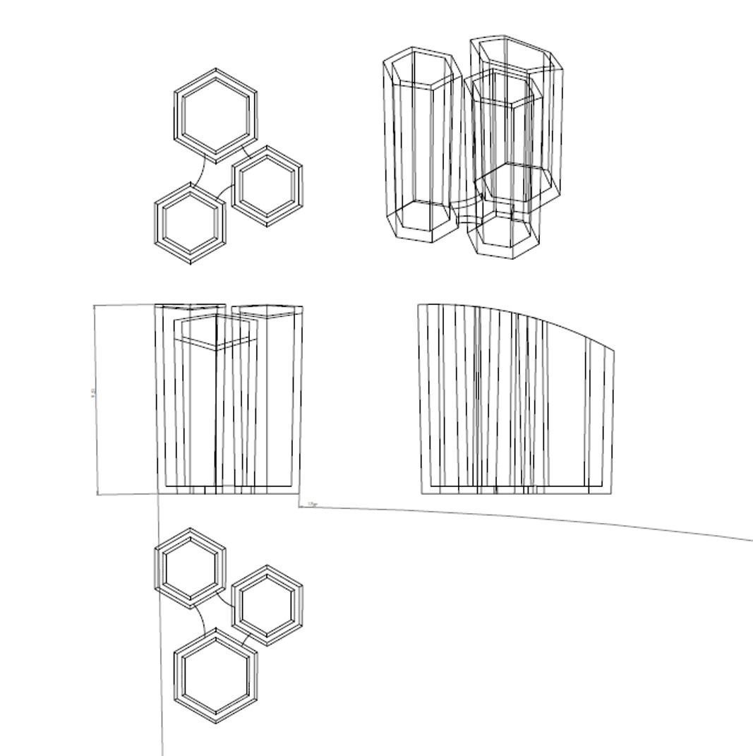 Hive Pen Holder Simple  3D print model_6