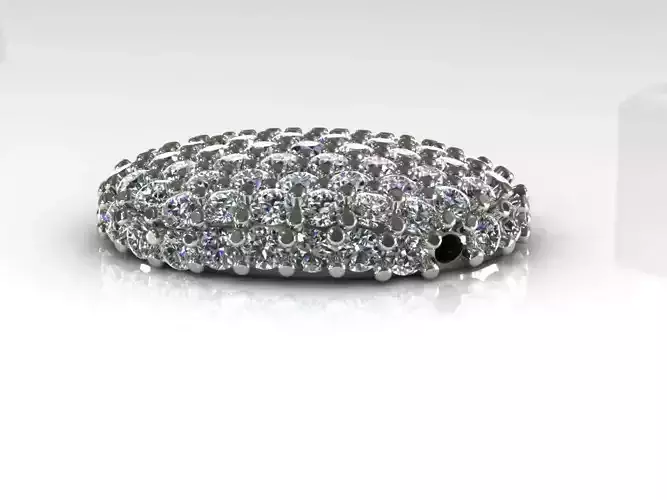 NRPN oval shaped diamond brooch