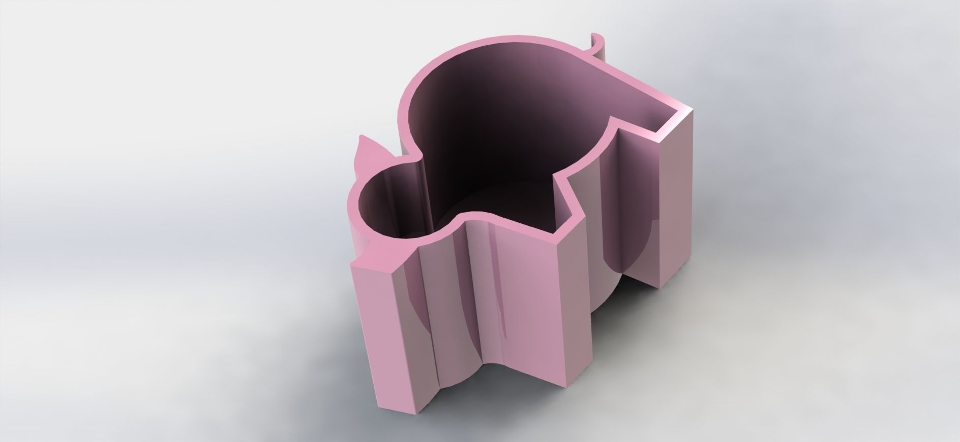 Ping Pen Holder Simple  3D print model_3