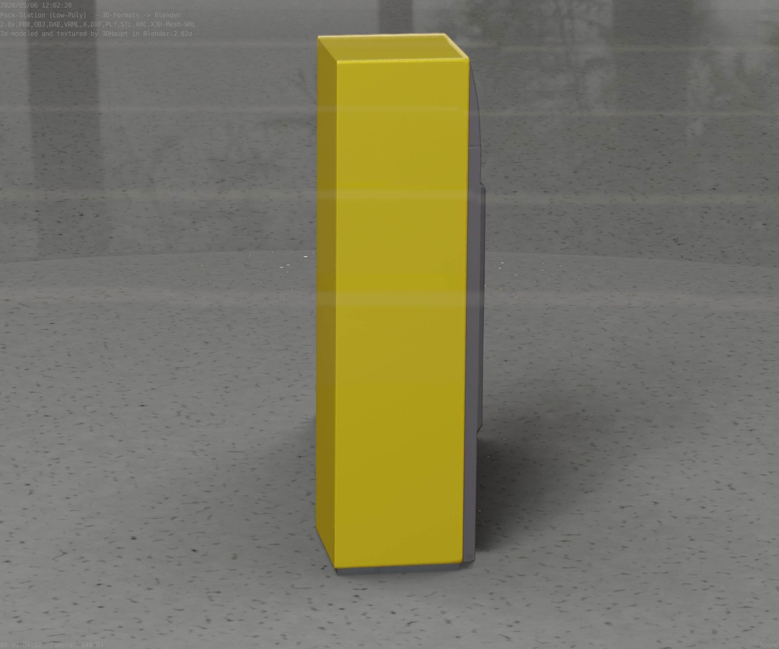 Packstation Object -2- Packstation-Interface-PC Low-poly 3D model_63