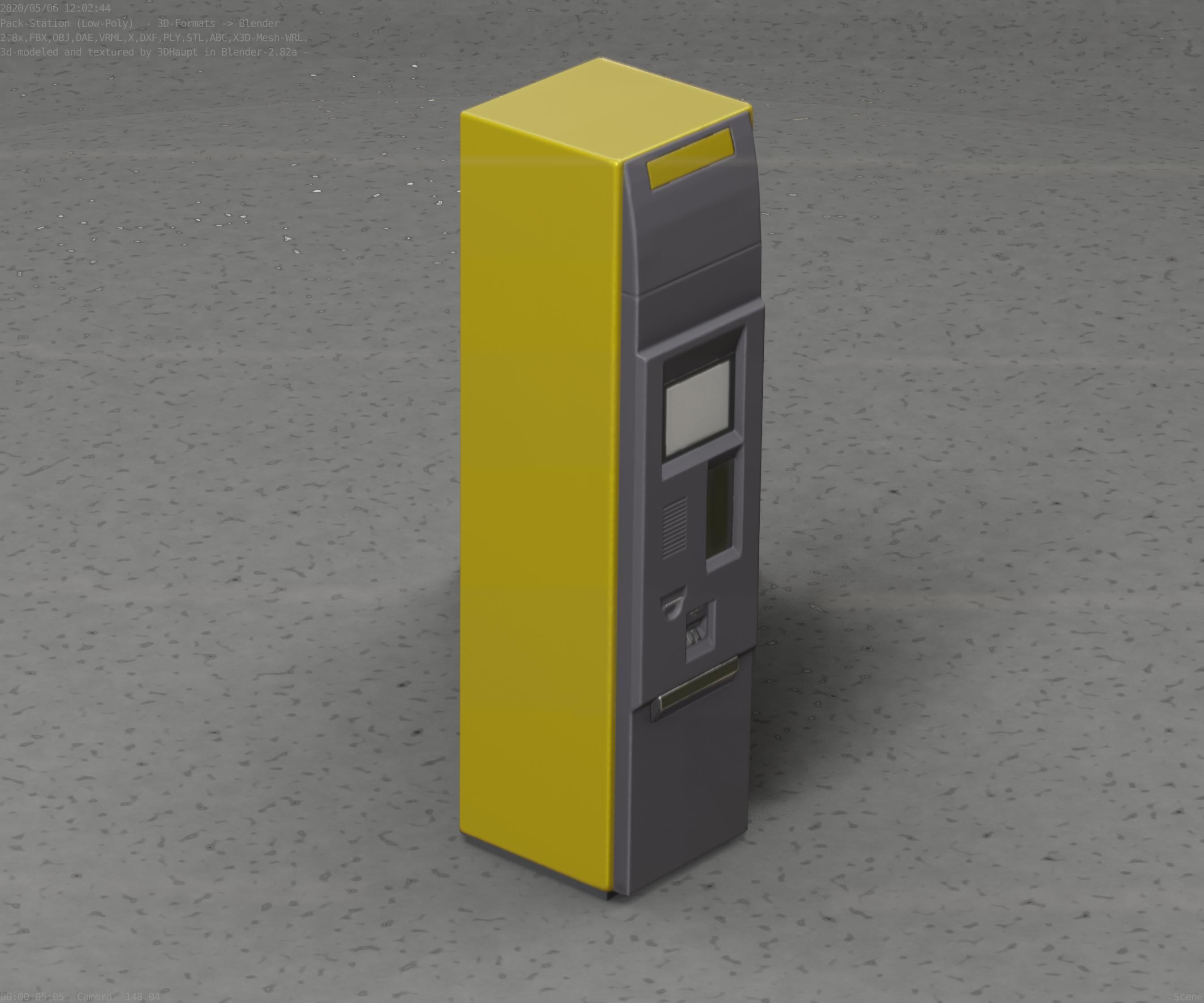 Packstation Object -2- Packstation-Interface-PC Low-poly 3D model_25