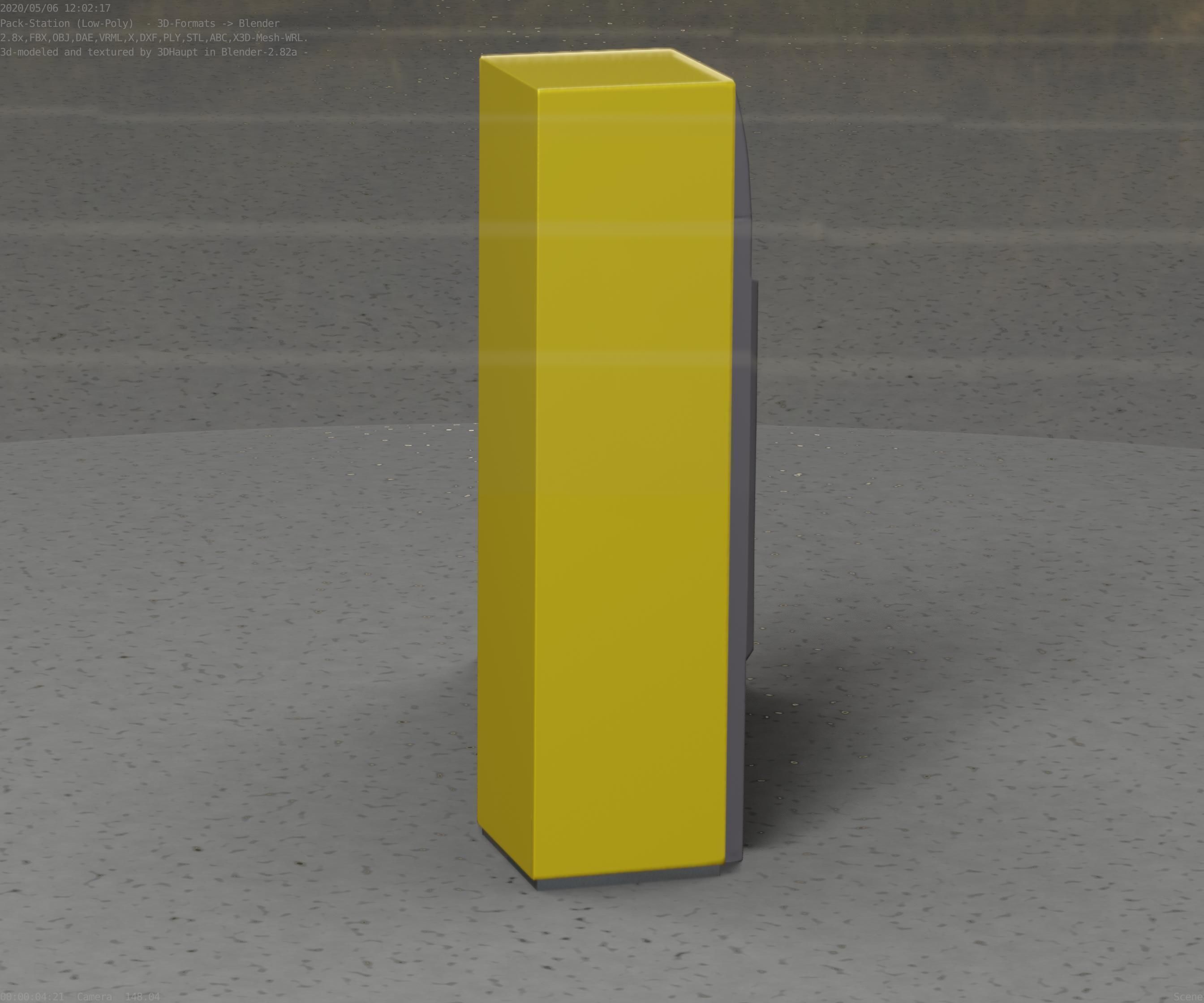 Packstation Object -2- Packstation-Interface-PC Low-poly 3D model_62