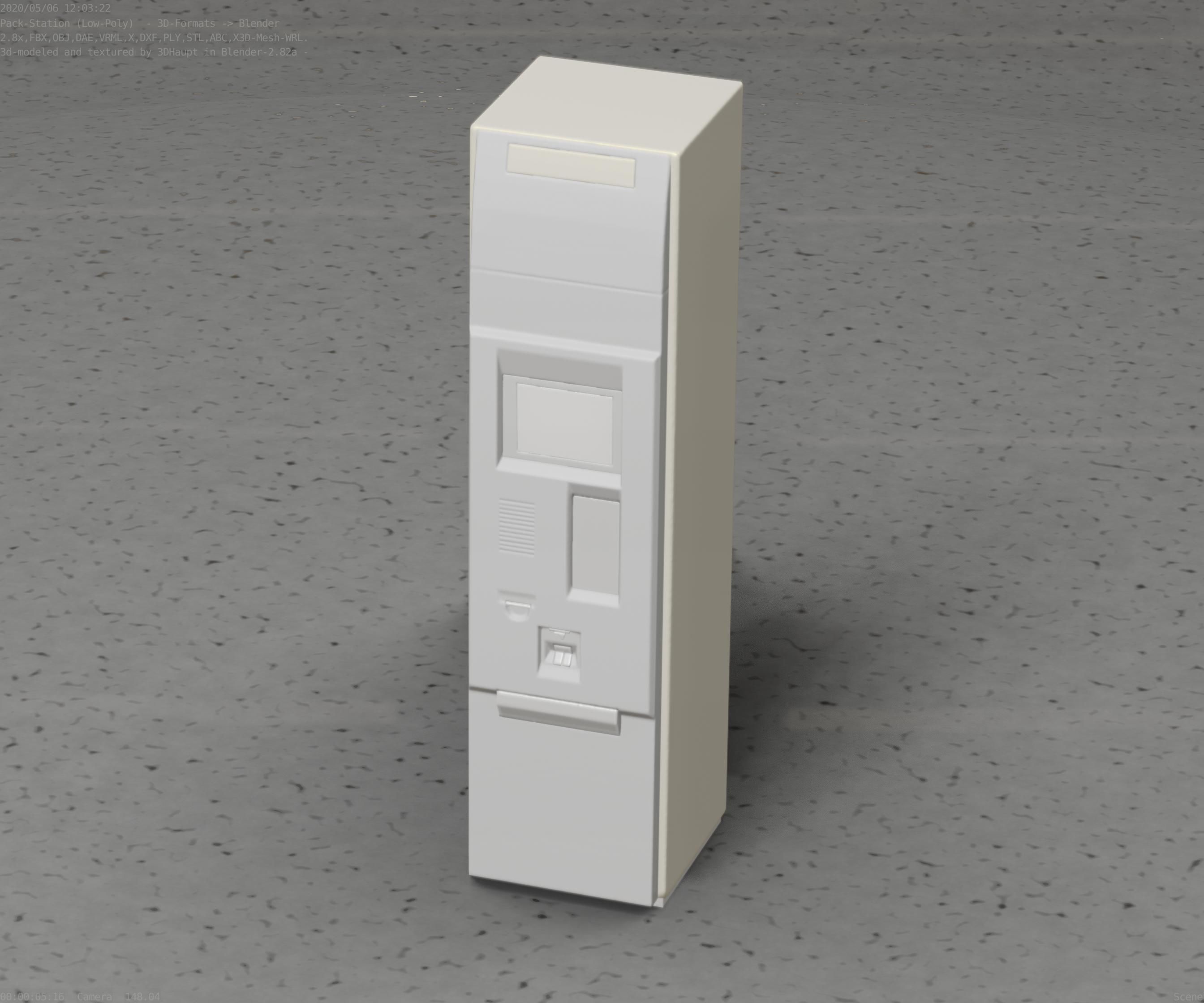 Packstation Object -2- Packstation-Interface-PC Low-poly 3D model_36