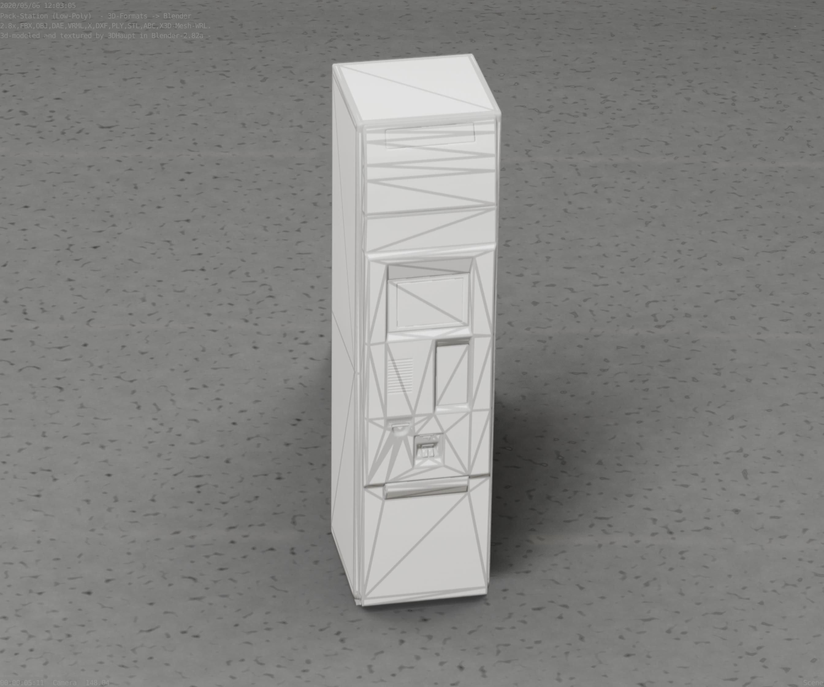 Packstation Object -2- Packstation-Interface-PC Low-poly 3D model_31