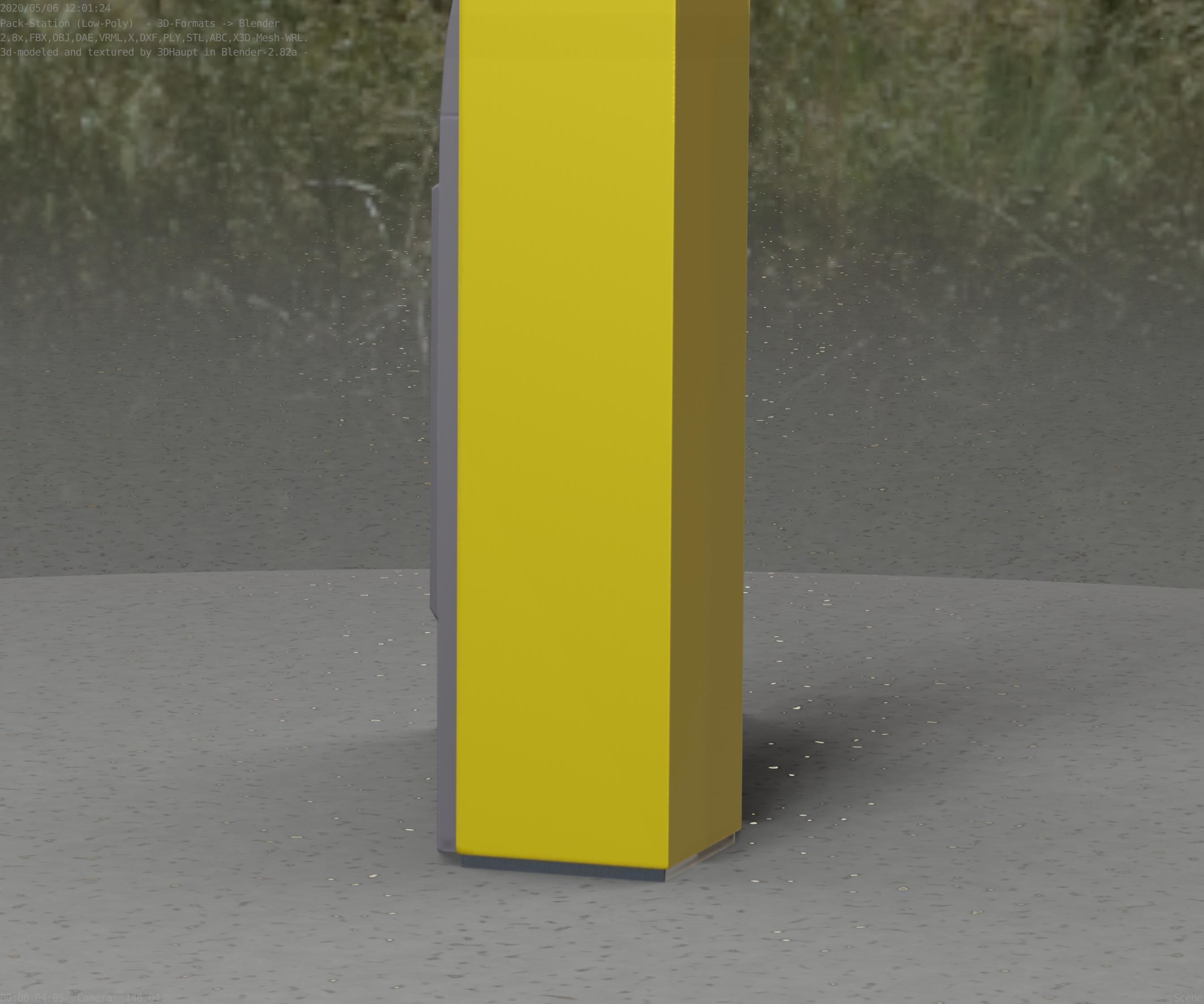 Packstation Object -2- Packstation-Interface-PC Low-poly 3D model_46