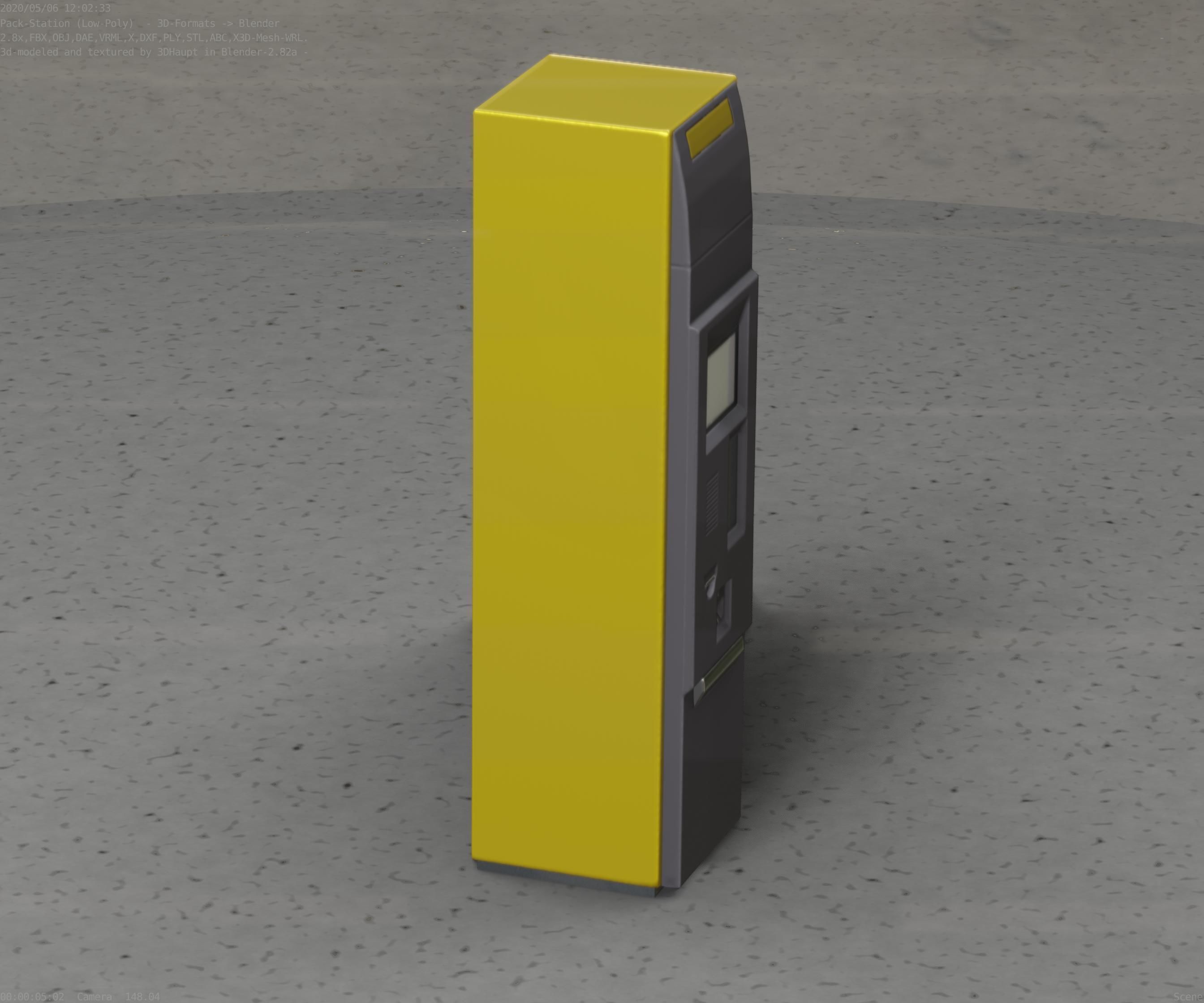 Packstation Object -2- Packstation-Interface-PC Low-poly 3D model_22
