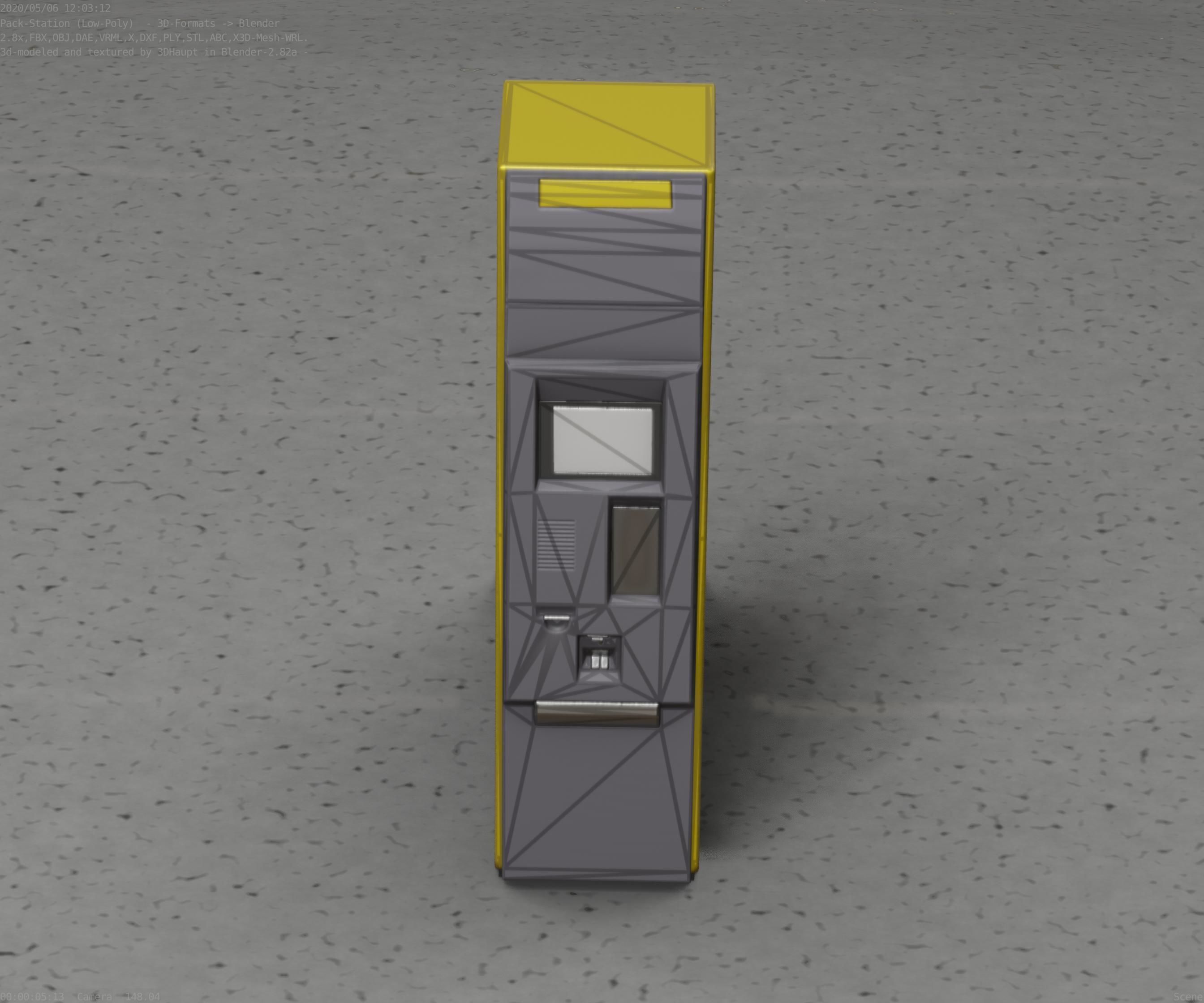Packstation Object -2- Packstation-Interface-PC Low-poly 3D model_33