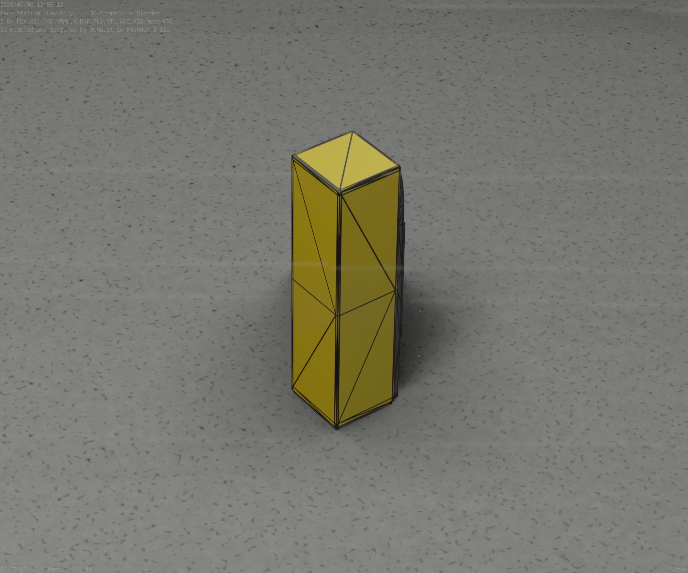 Packstation Object -2- Packstation-Interface-PC Low-poly 3D model_92