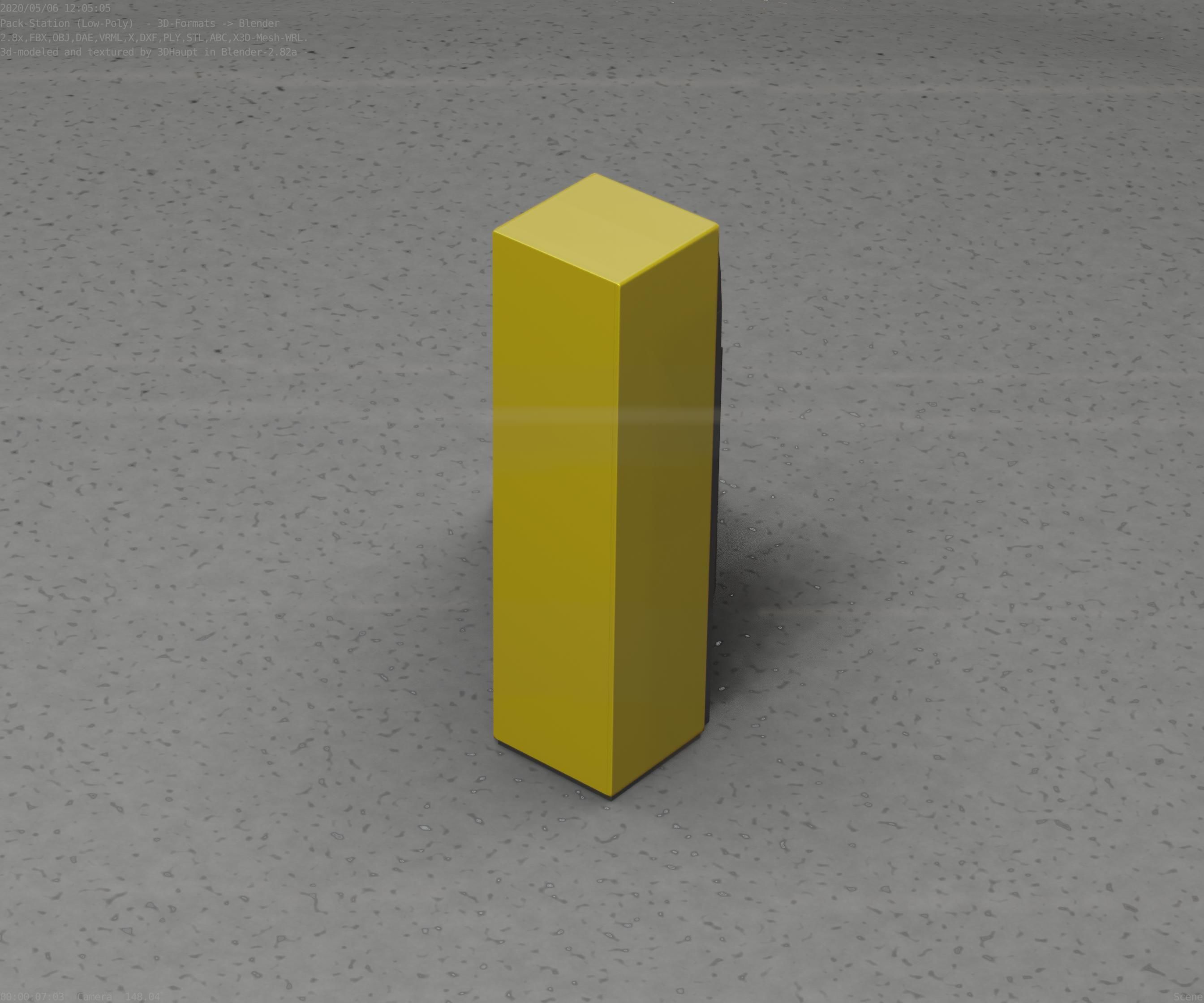 Packstation Object -2- Packstation-Interface-PC Low-poly 3D model_90