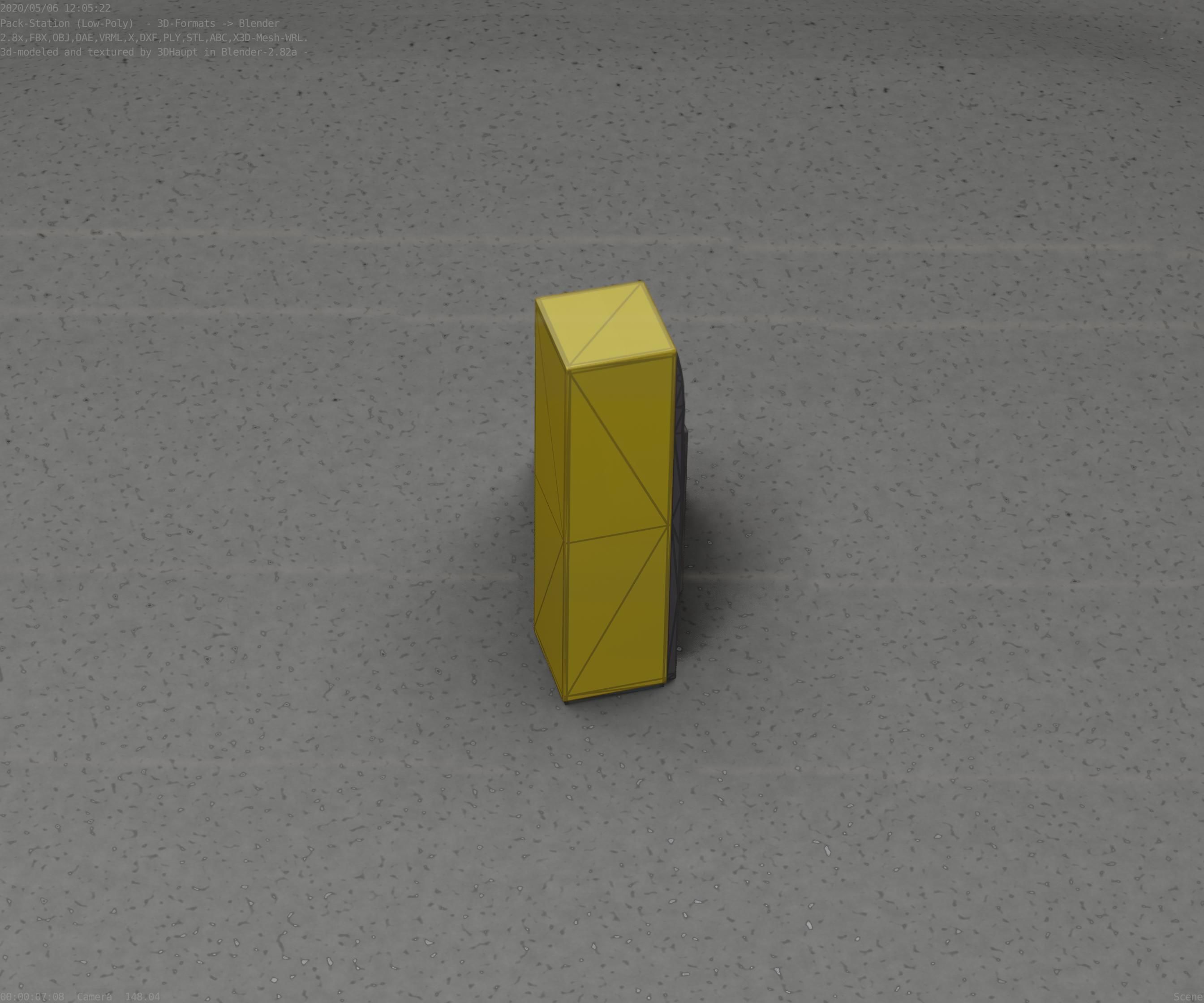 Packstation Object -2- Packstation-Interface-PC Low-poly 3D model_95