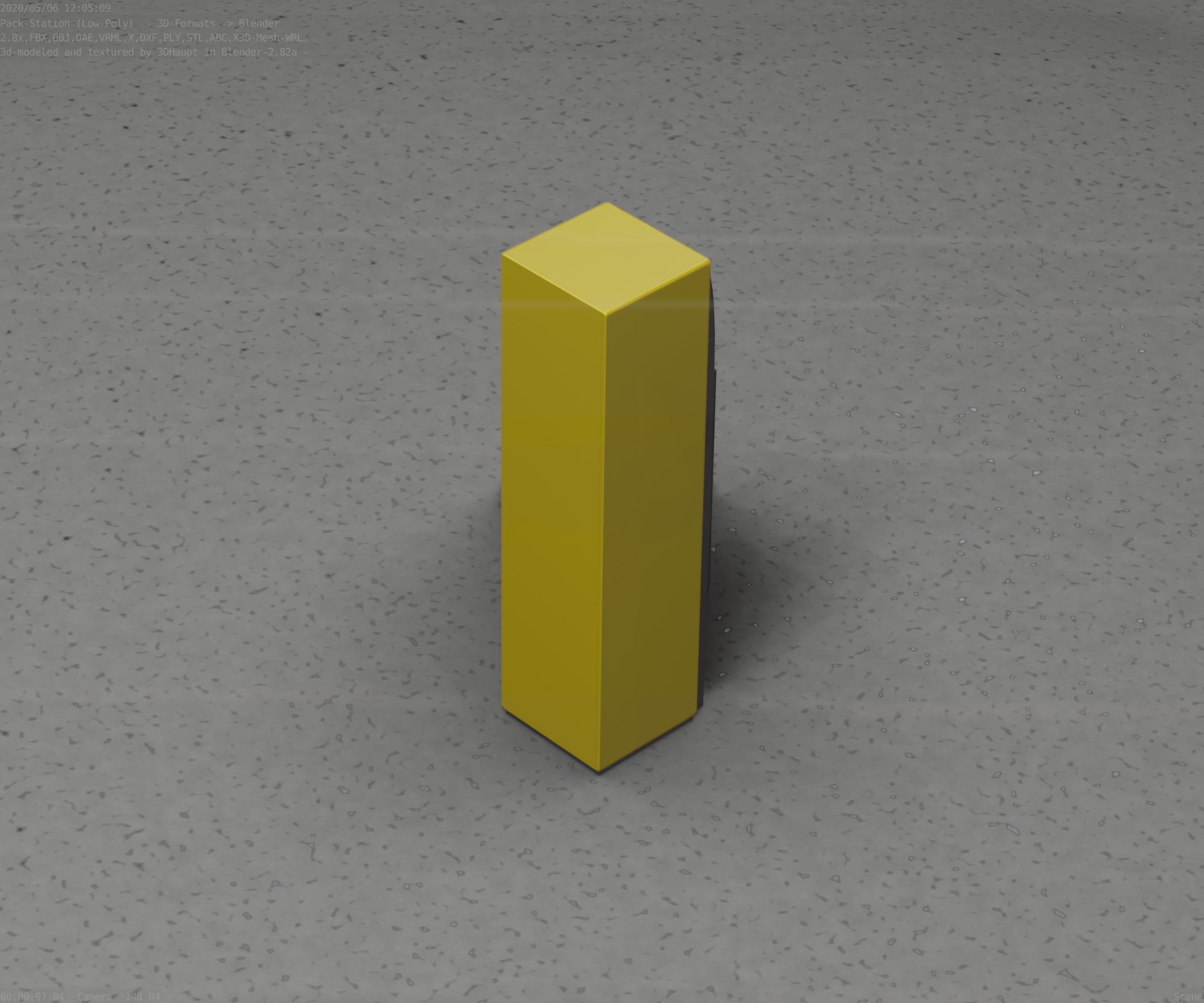 Packstation Object -2- Packstation-Interface-PC Low-poly 3D model_91