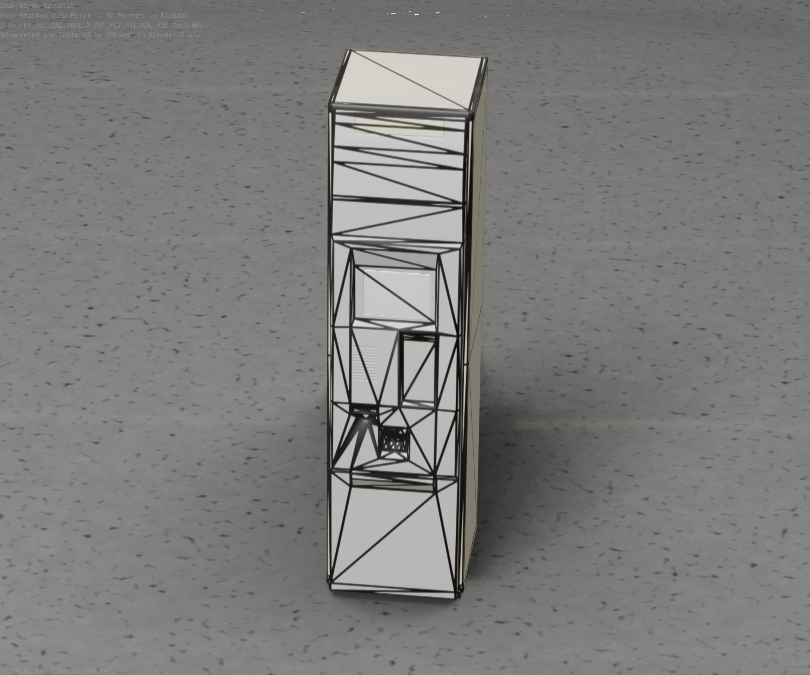 Packstation Object -2- Packstation-Interface-PC Low-poly 3D model_34