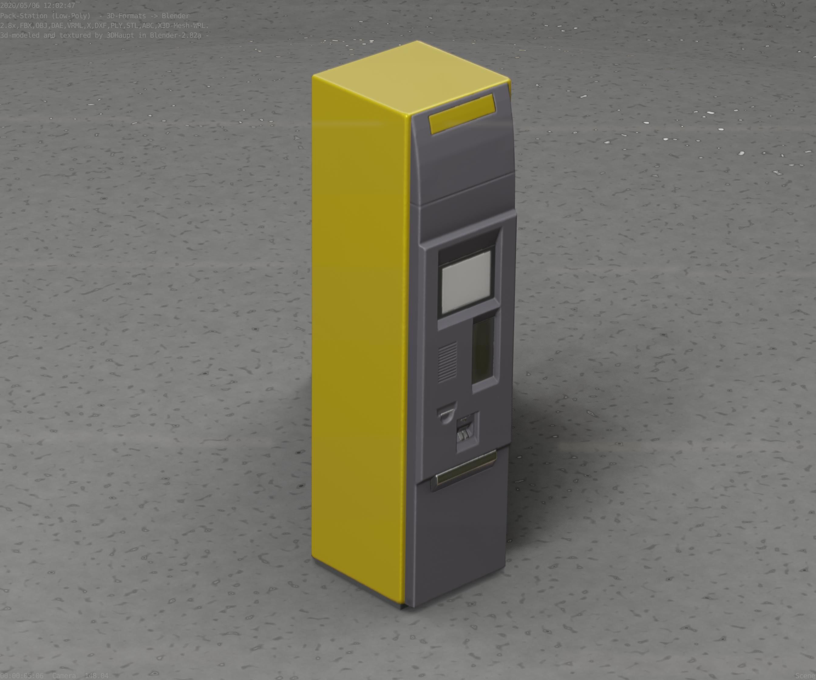 Packstation Object -2- Packstation-Interface-PC Low-poly 3D model_26