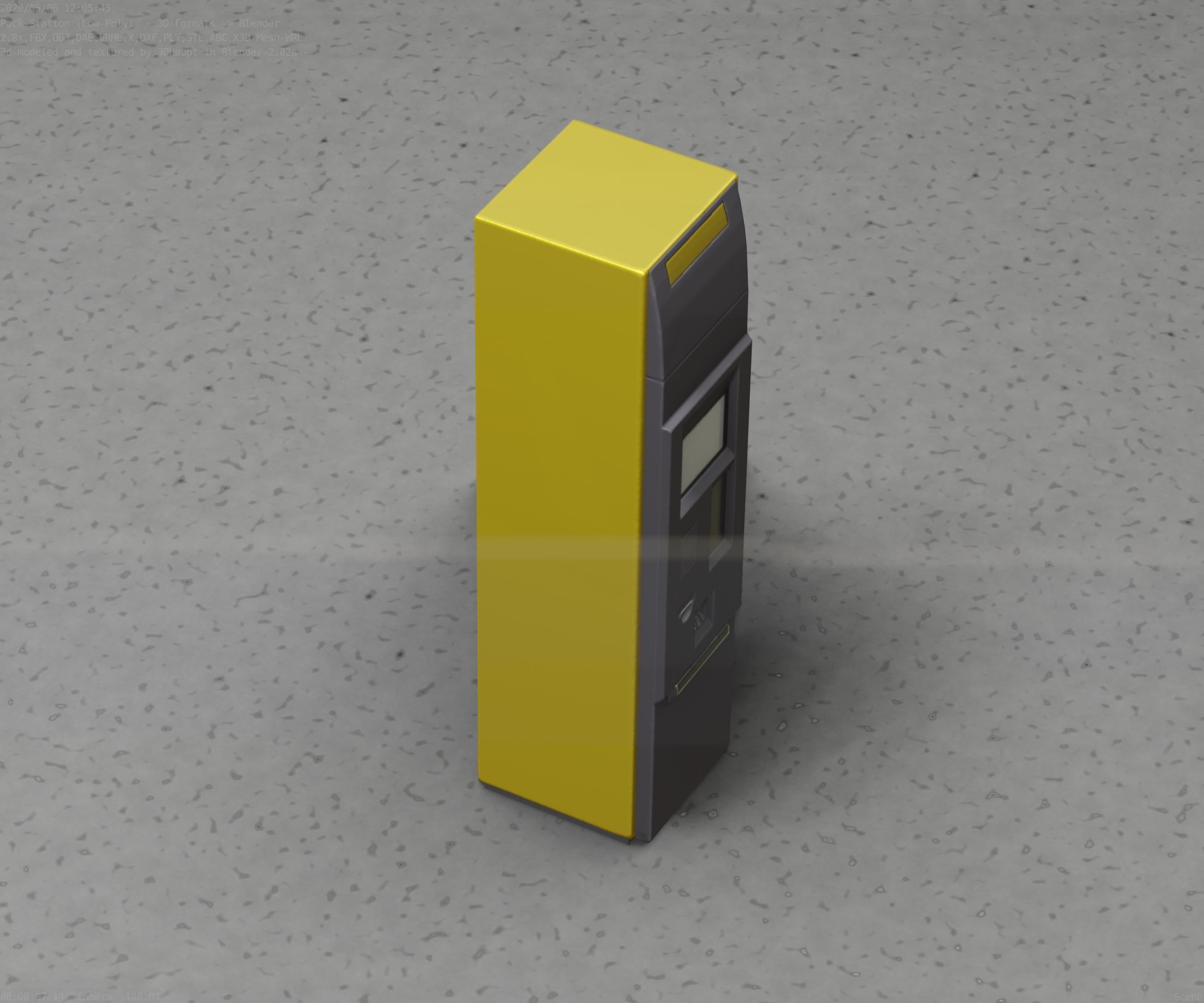 Packstation Object -2- Packstation-Interface-PC Low-poly 3D model_11