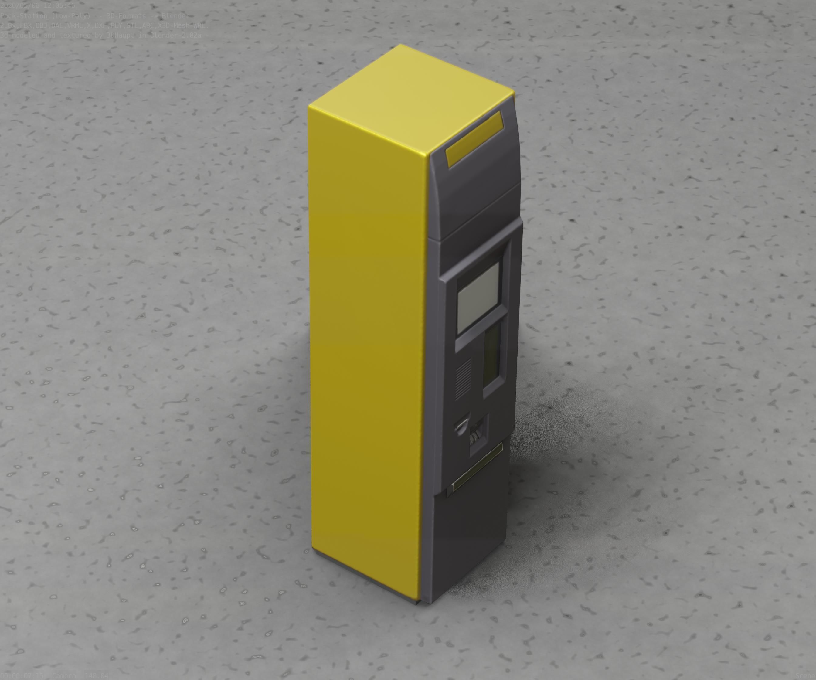 Packstation Object -2- Packstation-Interface-PC Low-poly 3D model_12