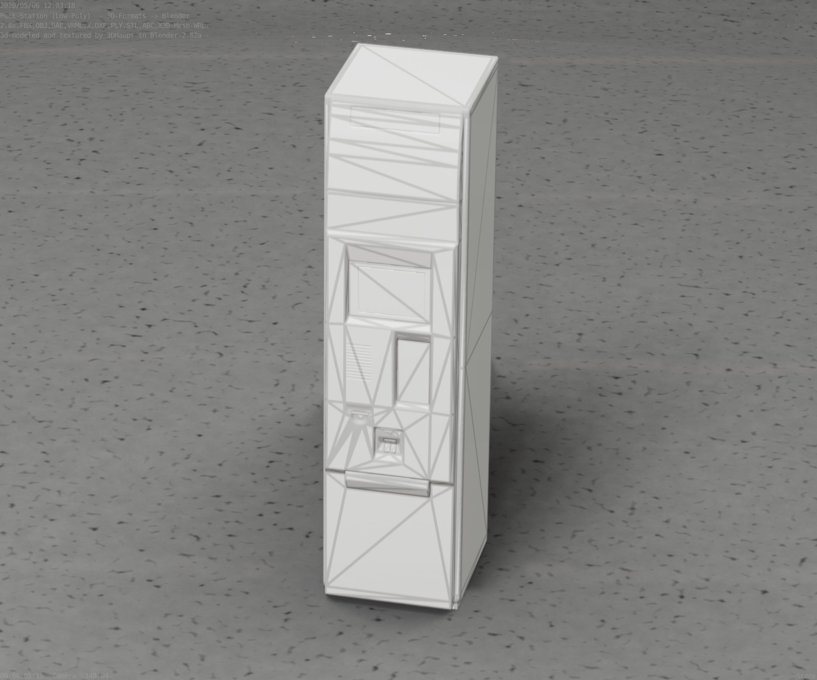 Packstation Object -2- Packstation-Interface-PC Low-poly 3D model_35
