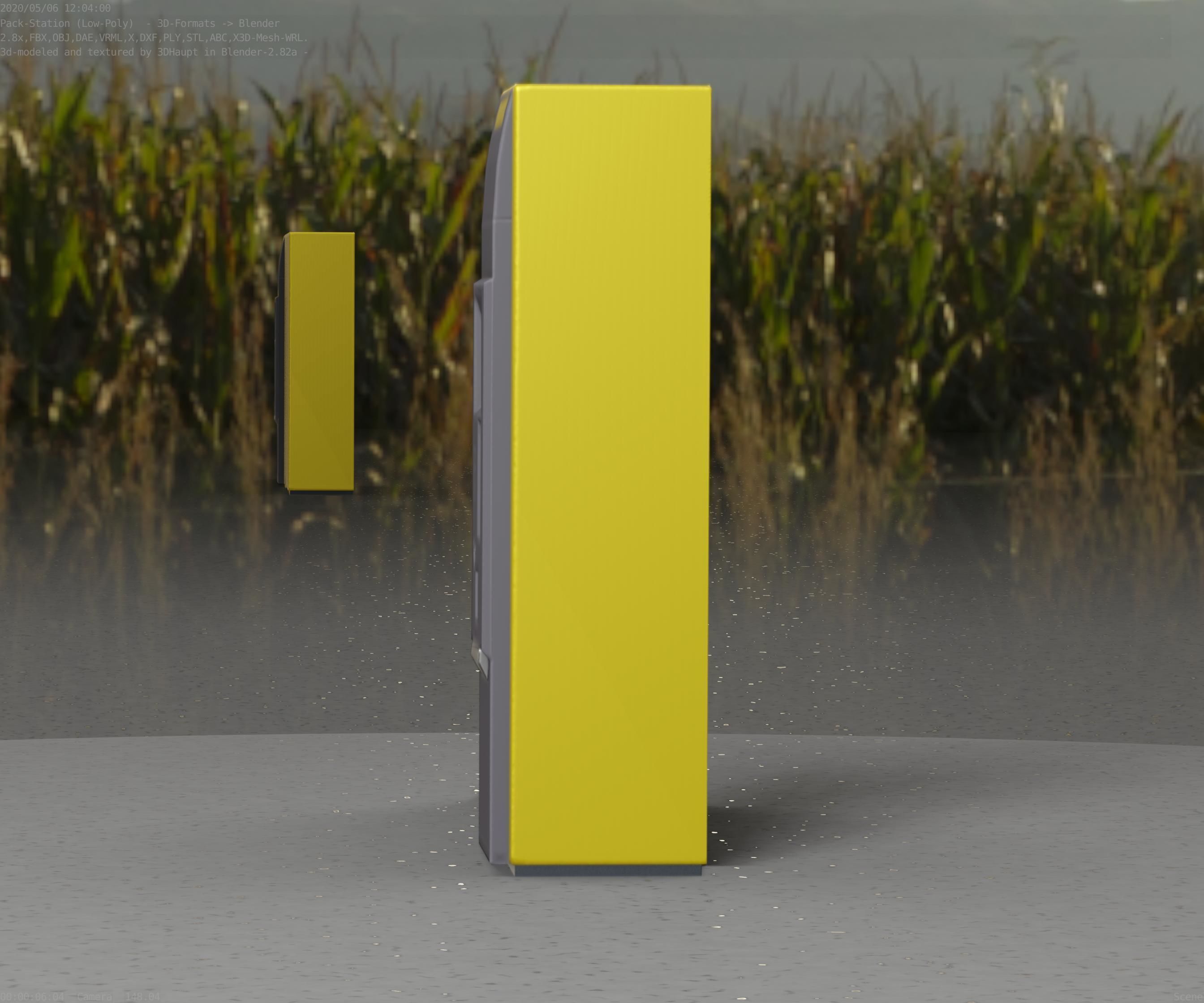 Packstation Object -2- Packstation-Interface-PC Low-poly 3D model_66