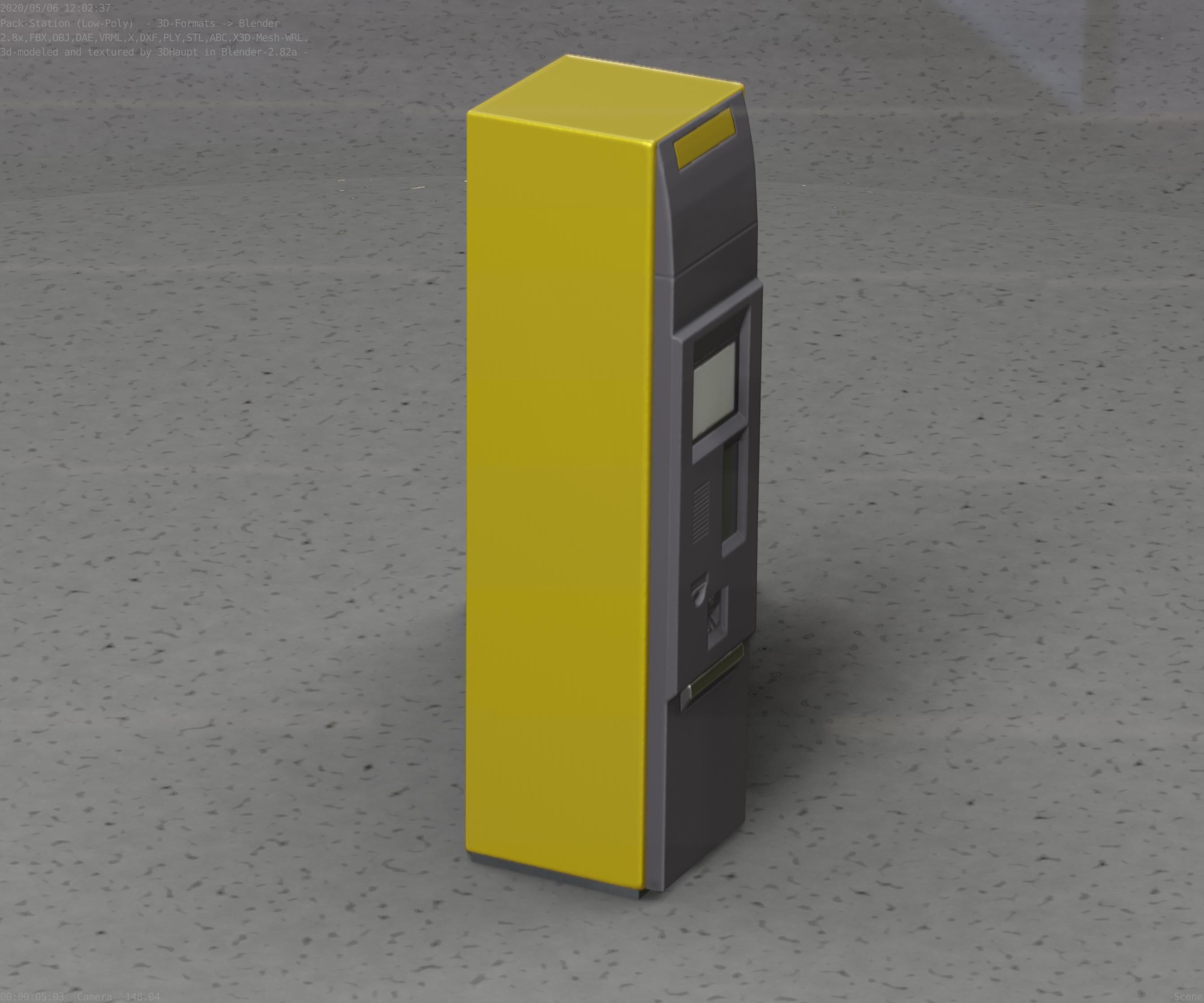 Packstation Object -2- Packstation-Interface-PC Low-poly 3D model_23