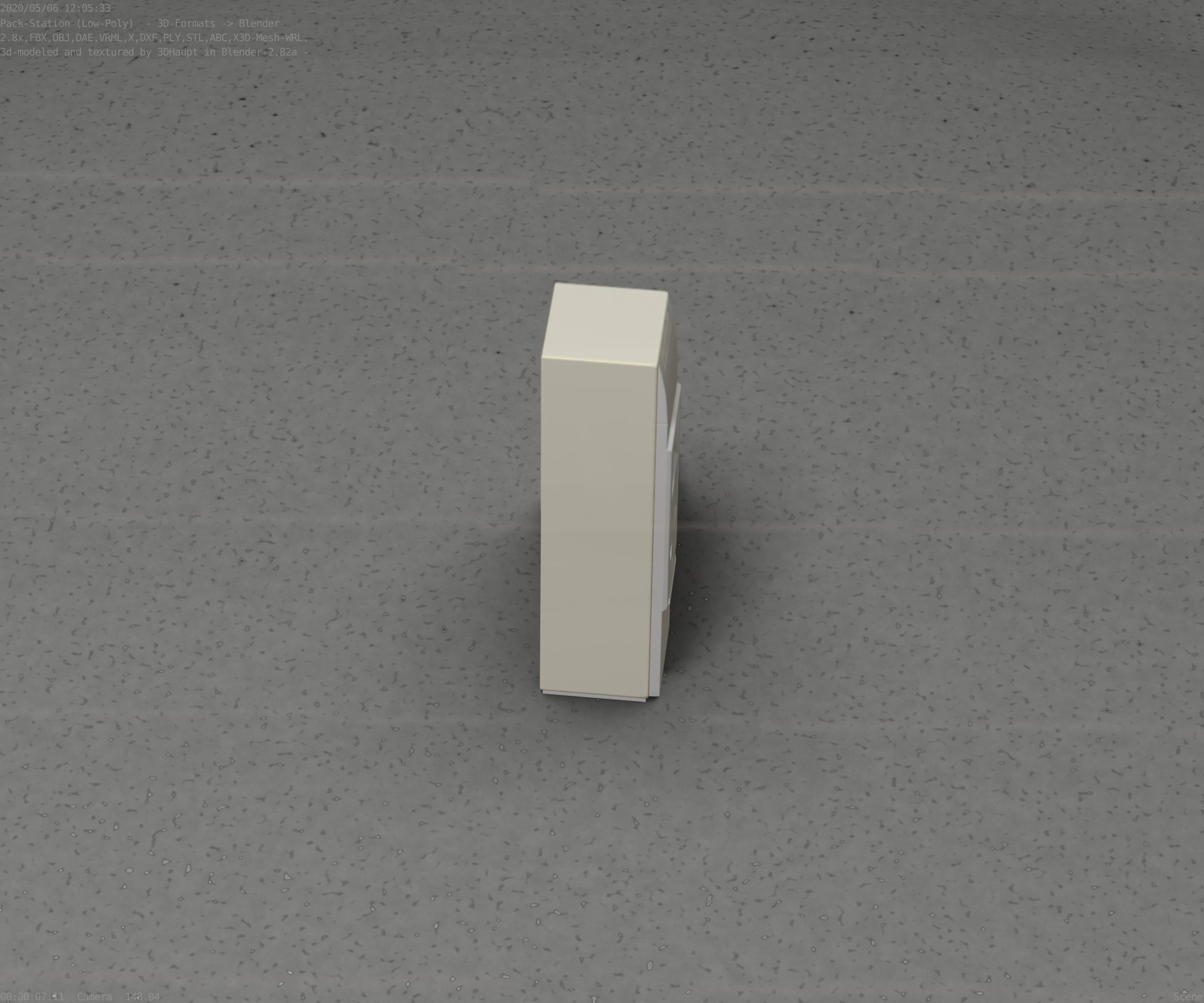 Packstation Object -2- Packstation-Interface-PC Low-poly 3D model_7