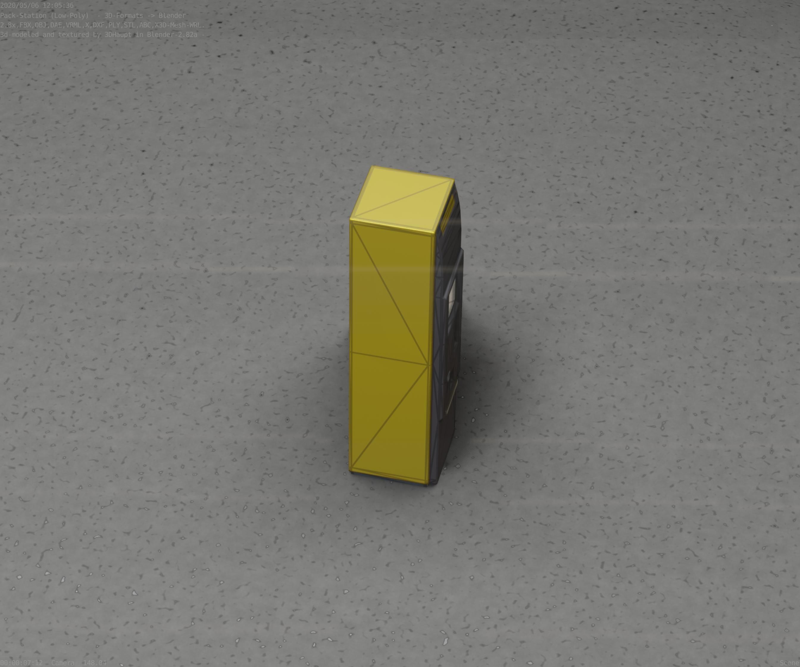 Packstation Object -2- Packstation-Interface-PC Low-poly 3D model_9