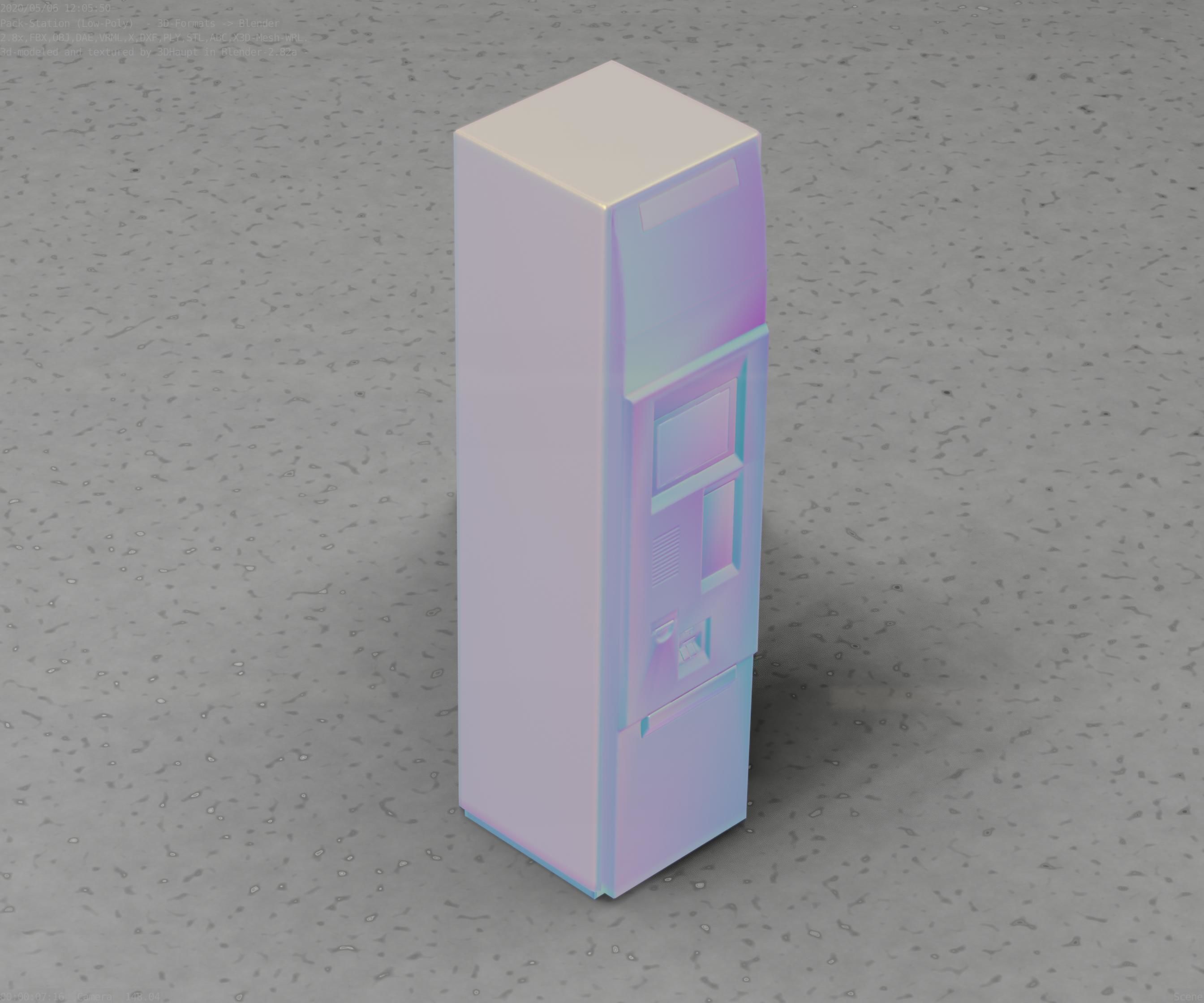 Packstation Object -2- Packstation-Interface-PC Low-poly 3D model_96