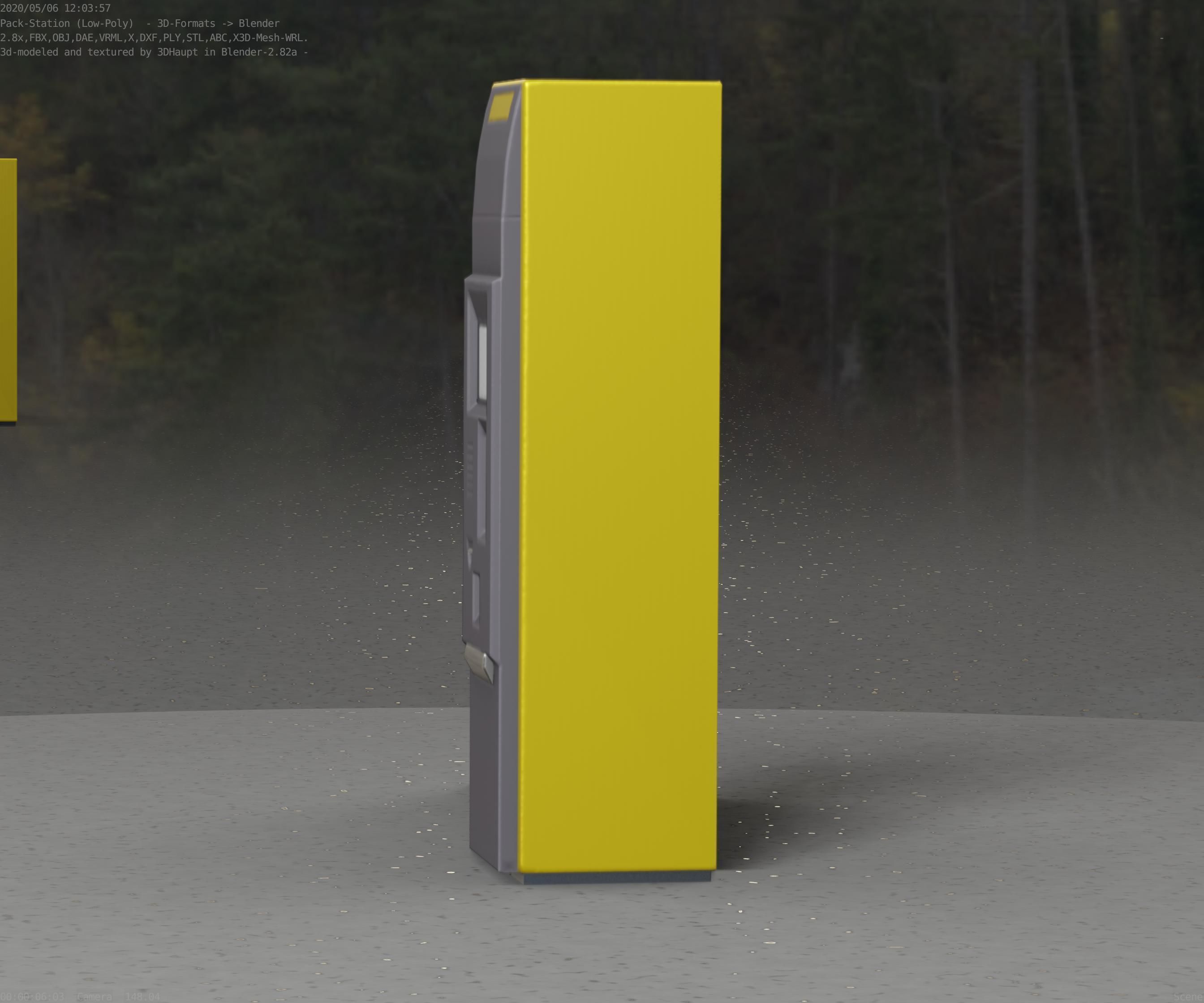 Packstation Object -2- Packstation-Interface-PC Low-poly 3D model_43