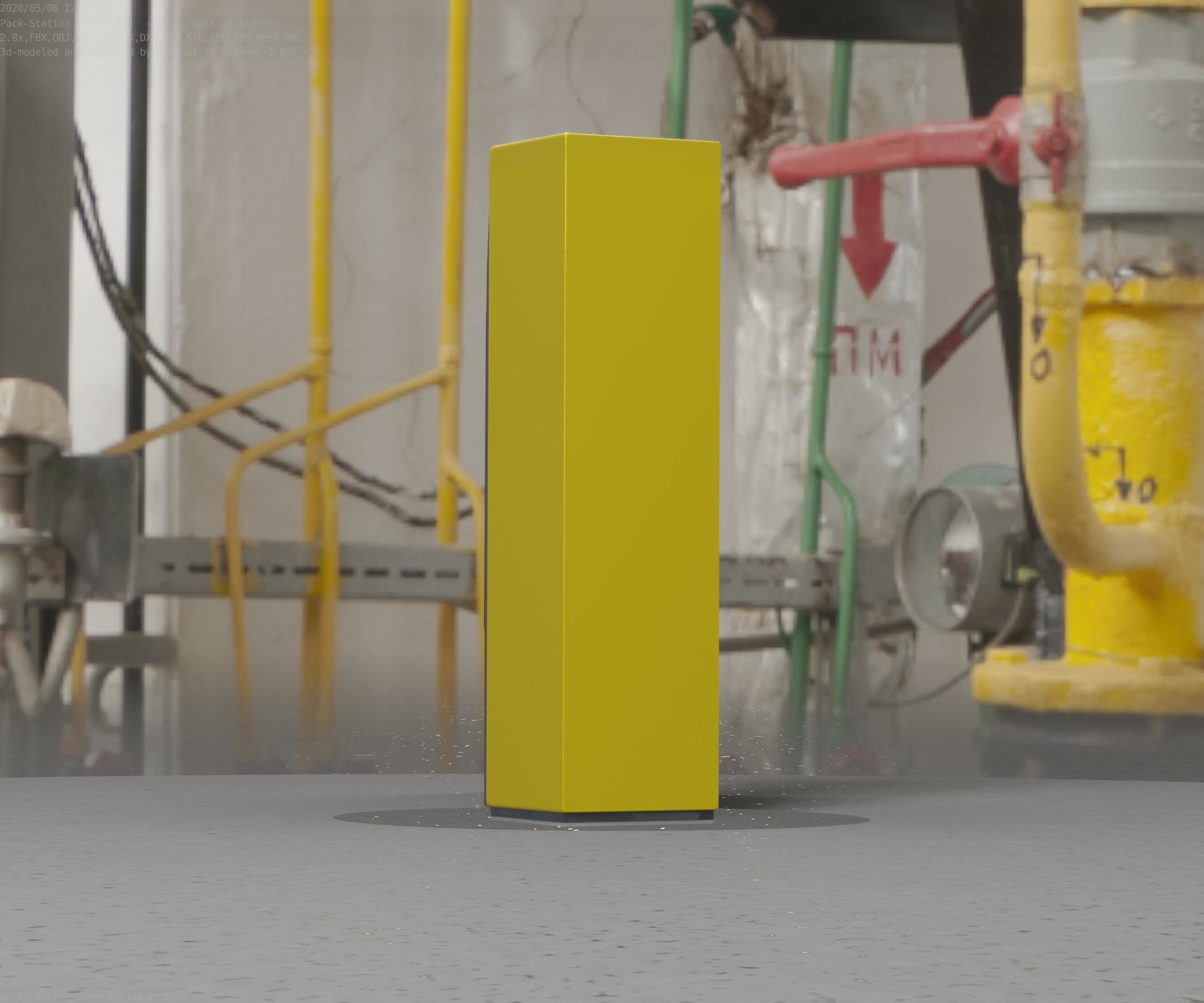 Packstation Object -2- Packstation-Interface-PC Low-poly 3D model_78