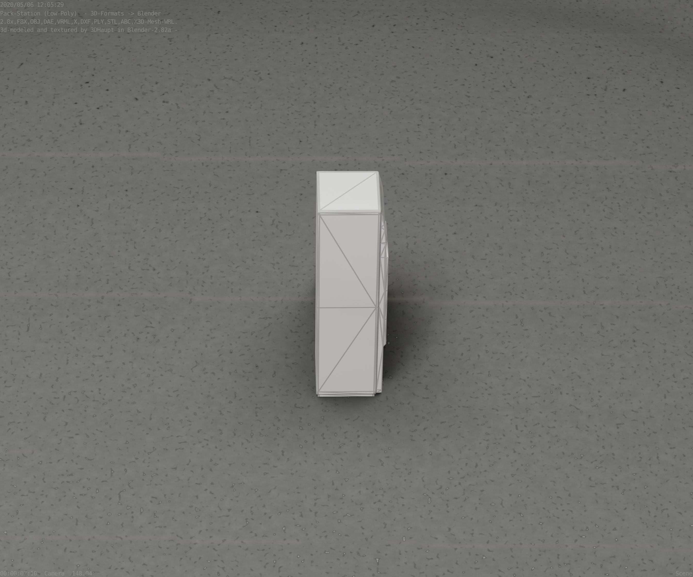 Packstation Object -2- Packstation-Interface-PC Low-poly 3D model_6