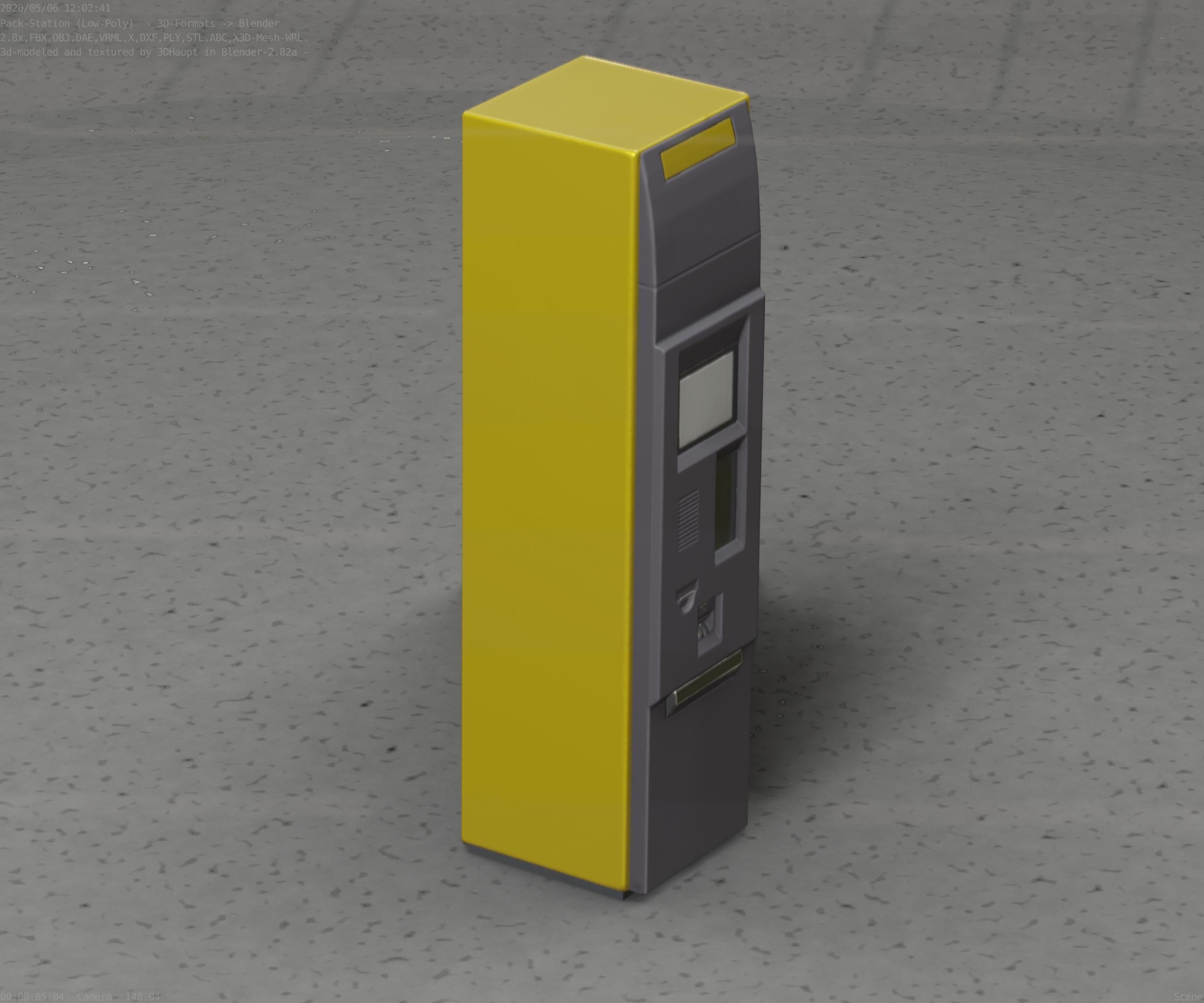 Packstation Object -2- Packstation-Interface-PC Low-poly 3D model_24