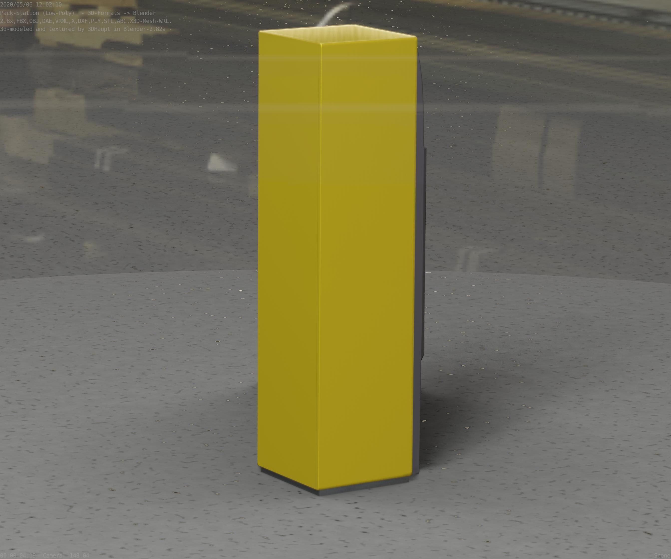 Packstation Object -2- Packstation-Interface-PC Low-poly 3D model_60