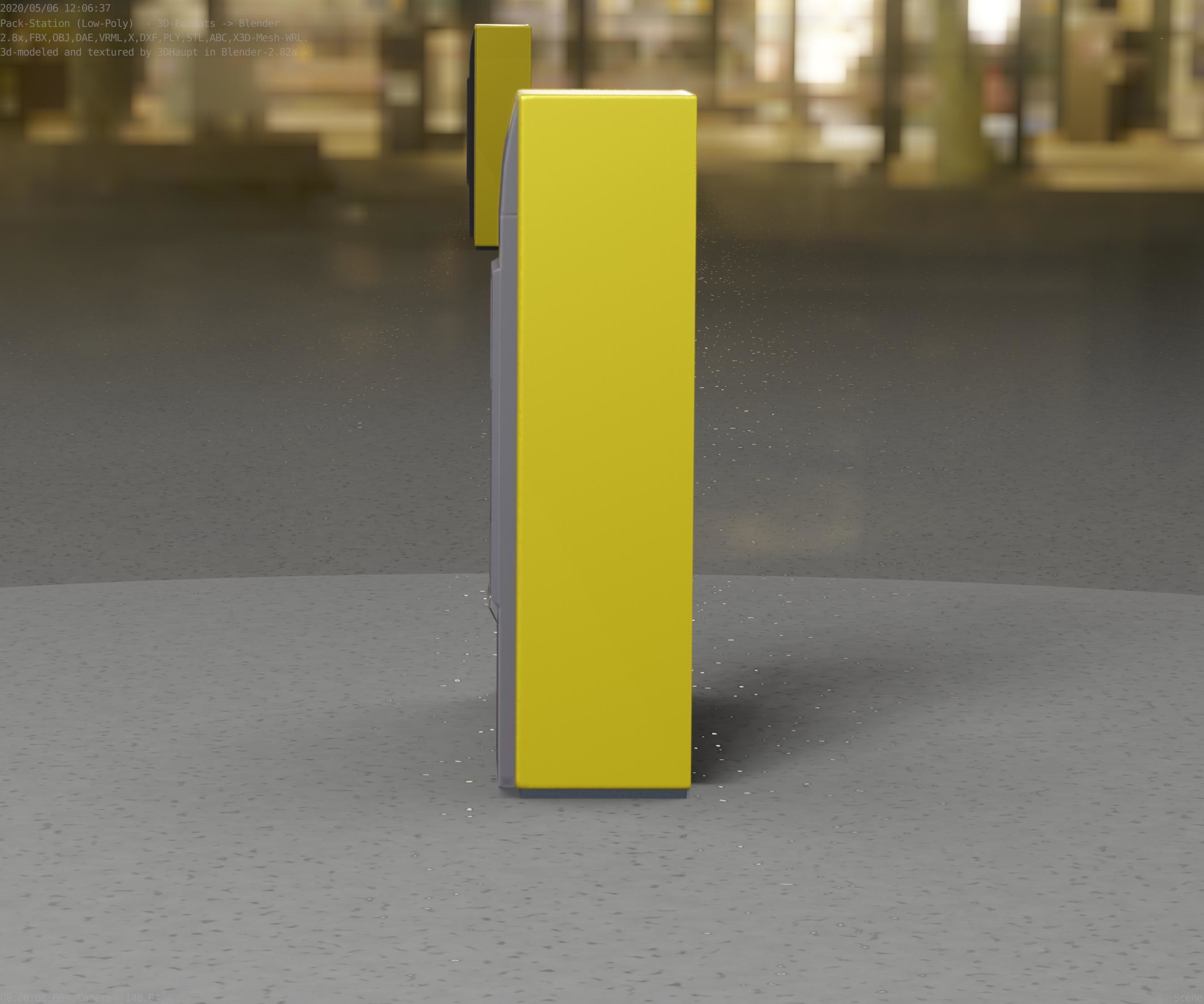 Packstation Object -2- Packstation-Interface-PC Low-poly 3D model_100