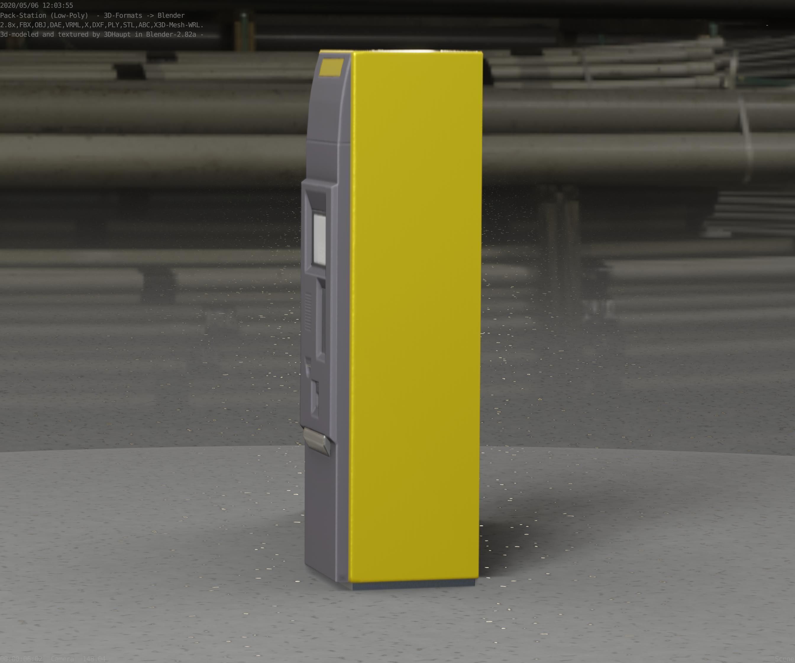 Packstation Object -2- Packstation-Interface-PC Low-poly 3D model_42